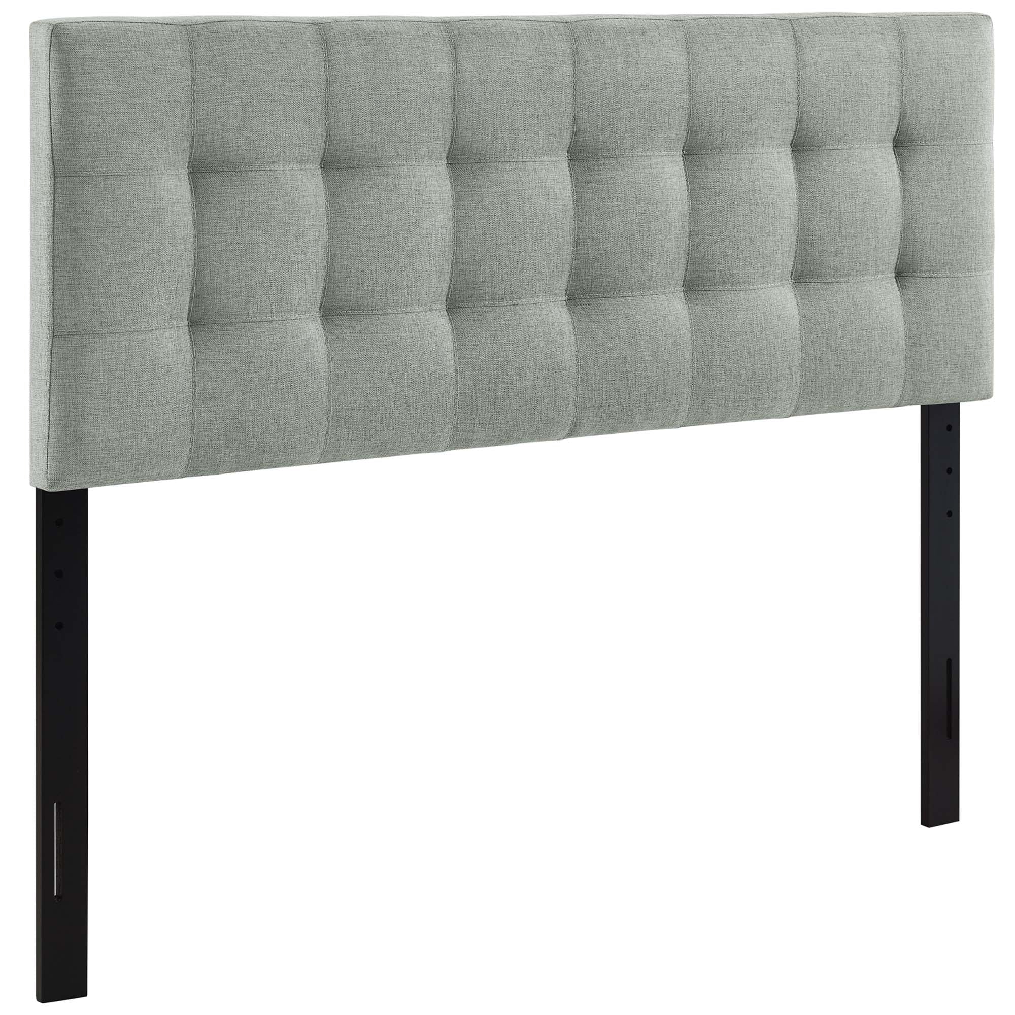 Lily Upholstered Fabric Full Headboard, Gray