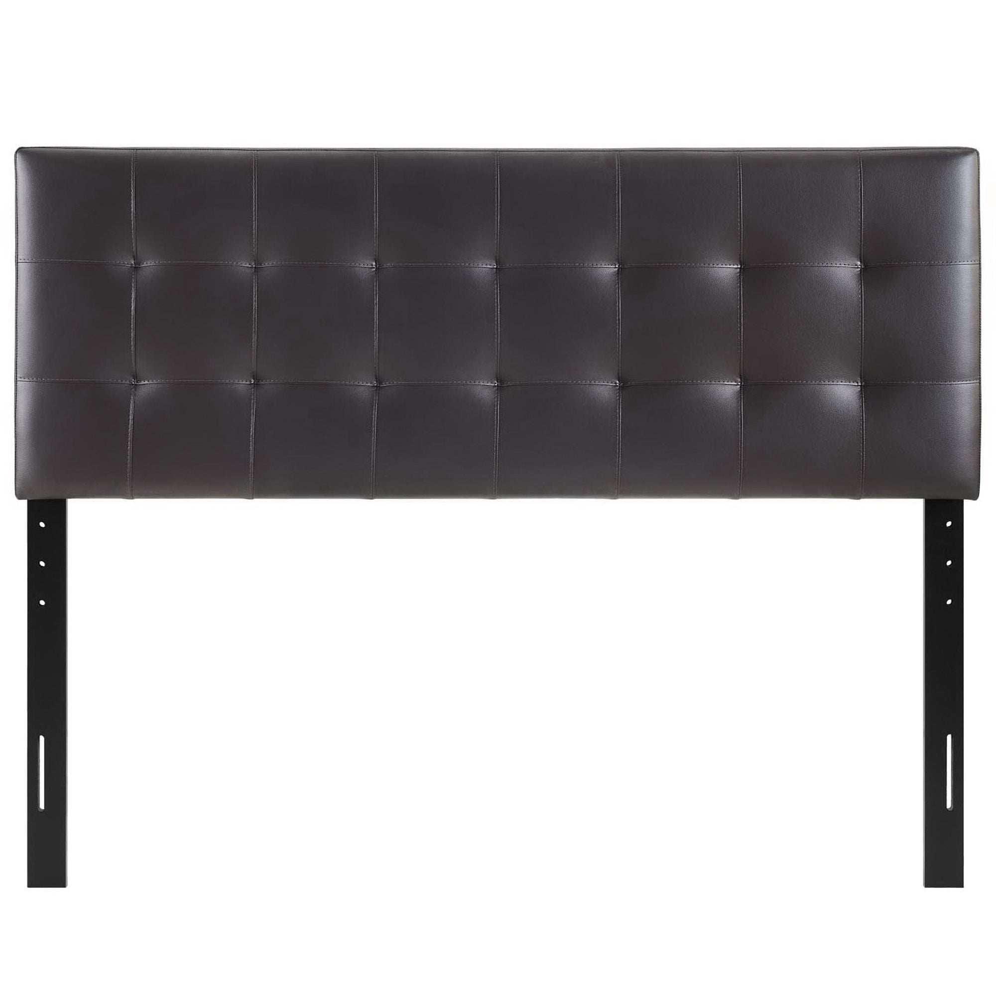 Lily Upholstered Vinyl Full Headboard, Brown