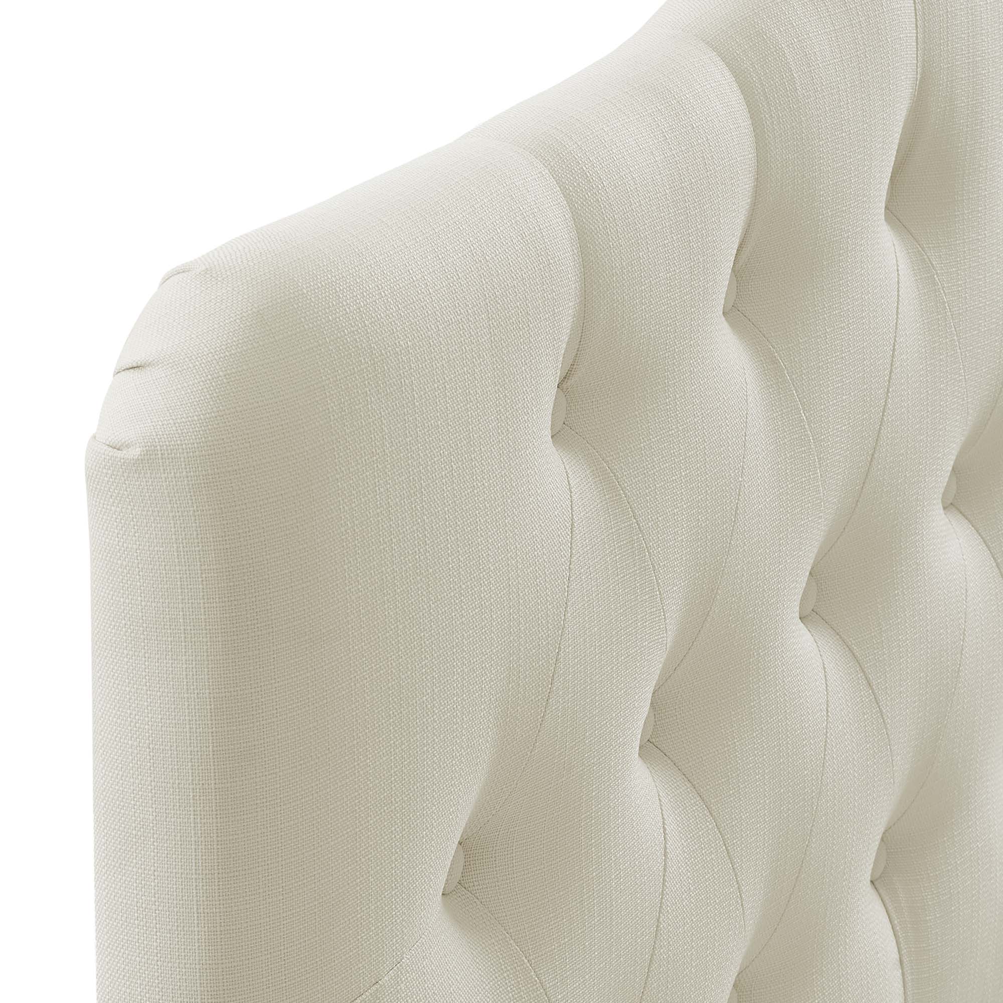 Annabel Upholstered Fabric Queen Headboard, Ivory