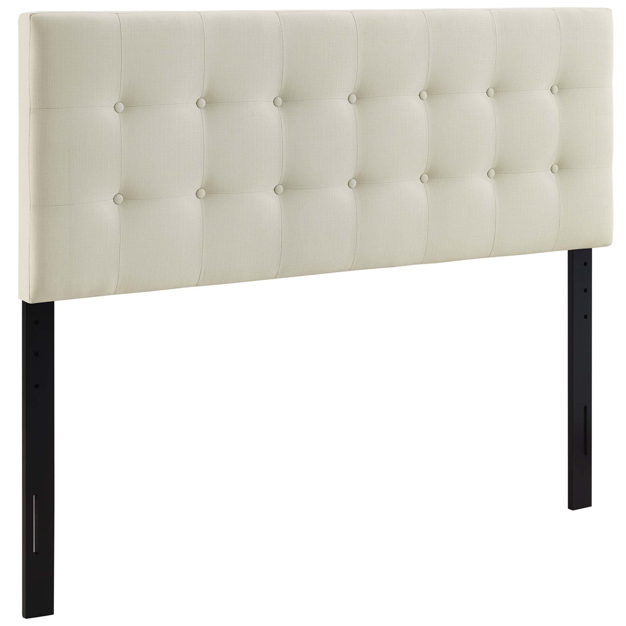 Emily Upholstered Fabric Full Headboard, Ivory