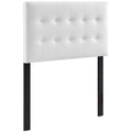 Emily Upholstered Vinyl Twin Headboard, White