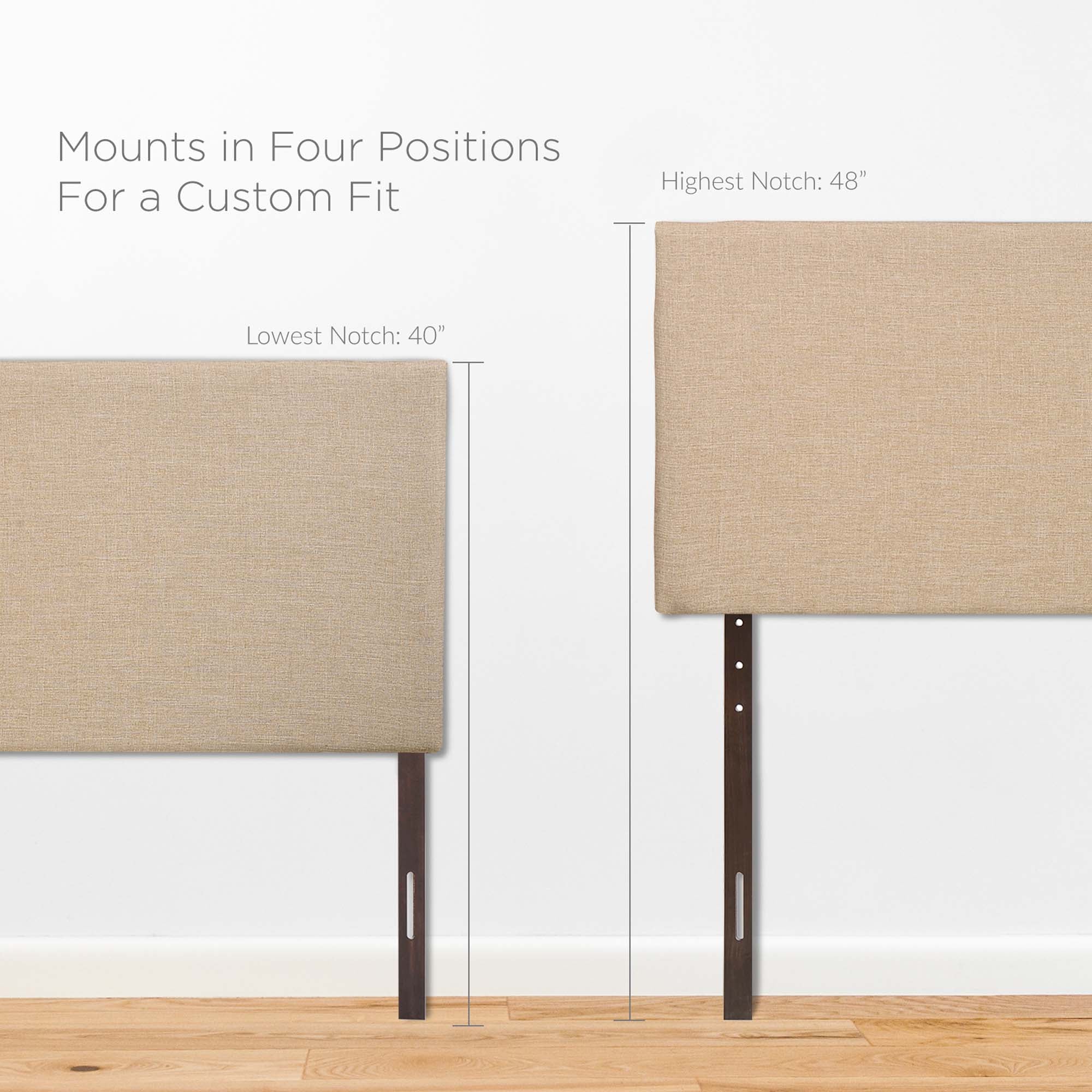 Region Upholstered Queen Headboard, Cafe