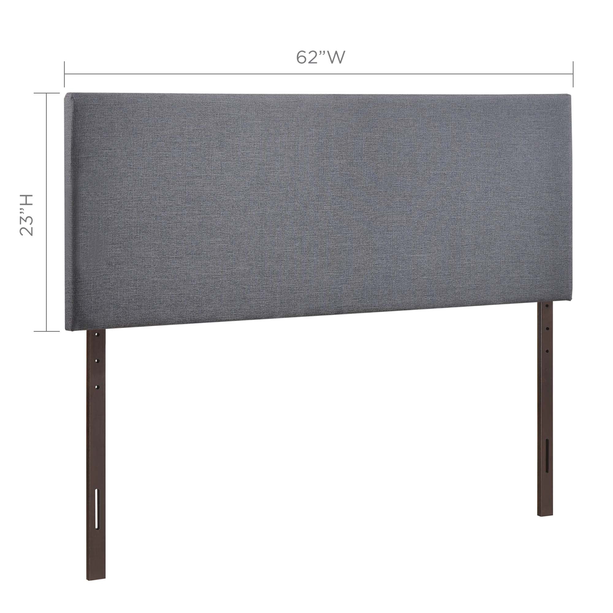 Region Upholstered Queen Headboard, Smoke