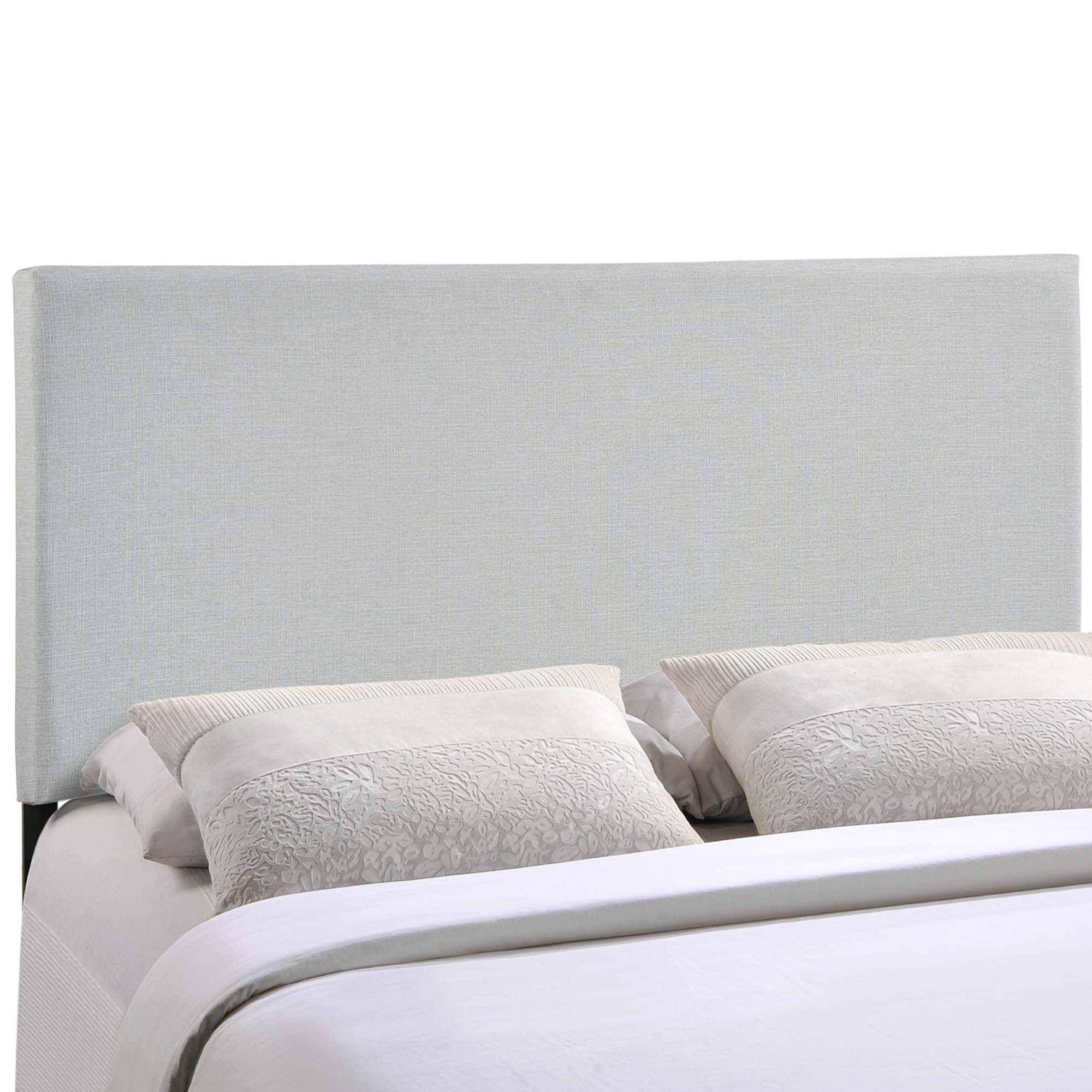 Region Upholstered Fabric Full Headboard, Sky Gray