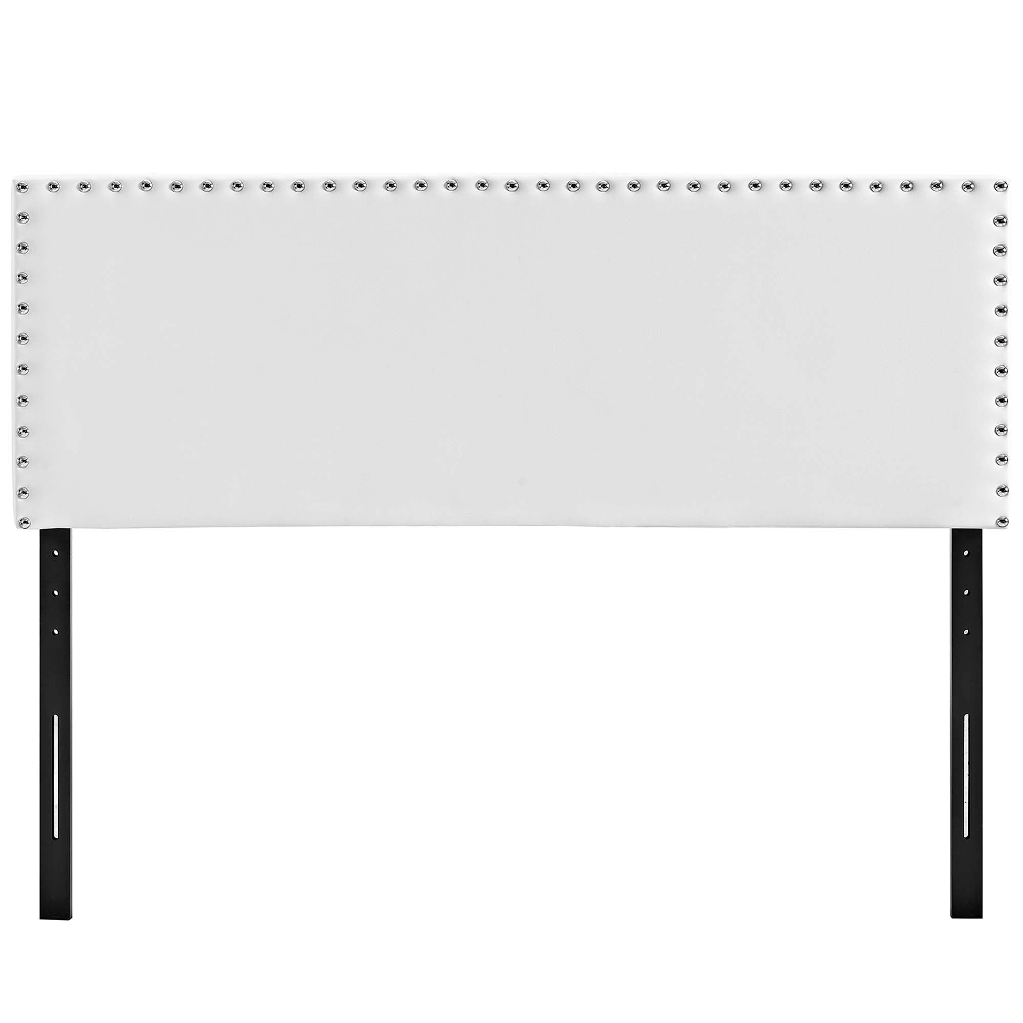 Phoebe Upholstered Vinyl Full Headboard, White