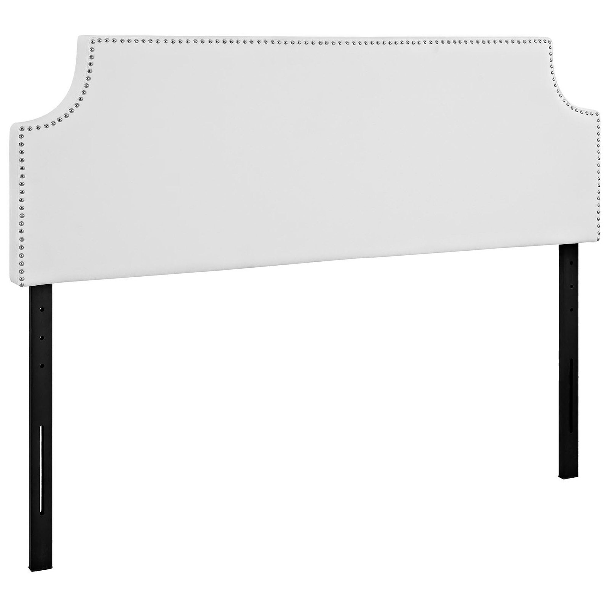 Laura Upholstered Vinyl Queen Headboard, White