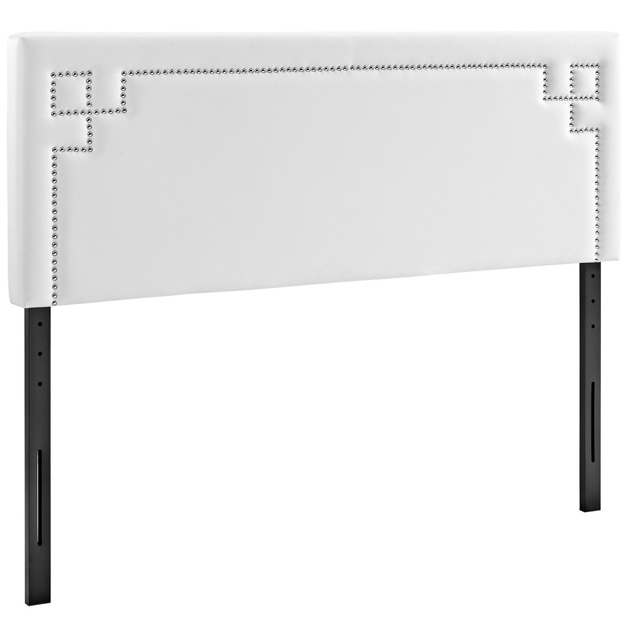 Josie Upholstered Vinyl Queen Headboard, White