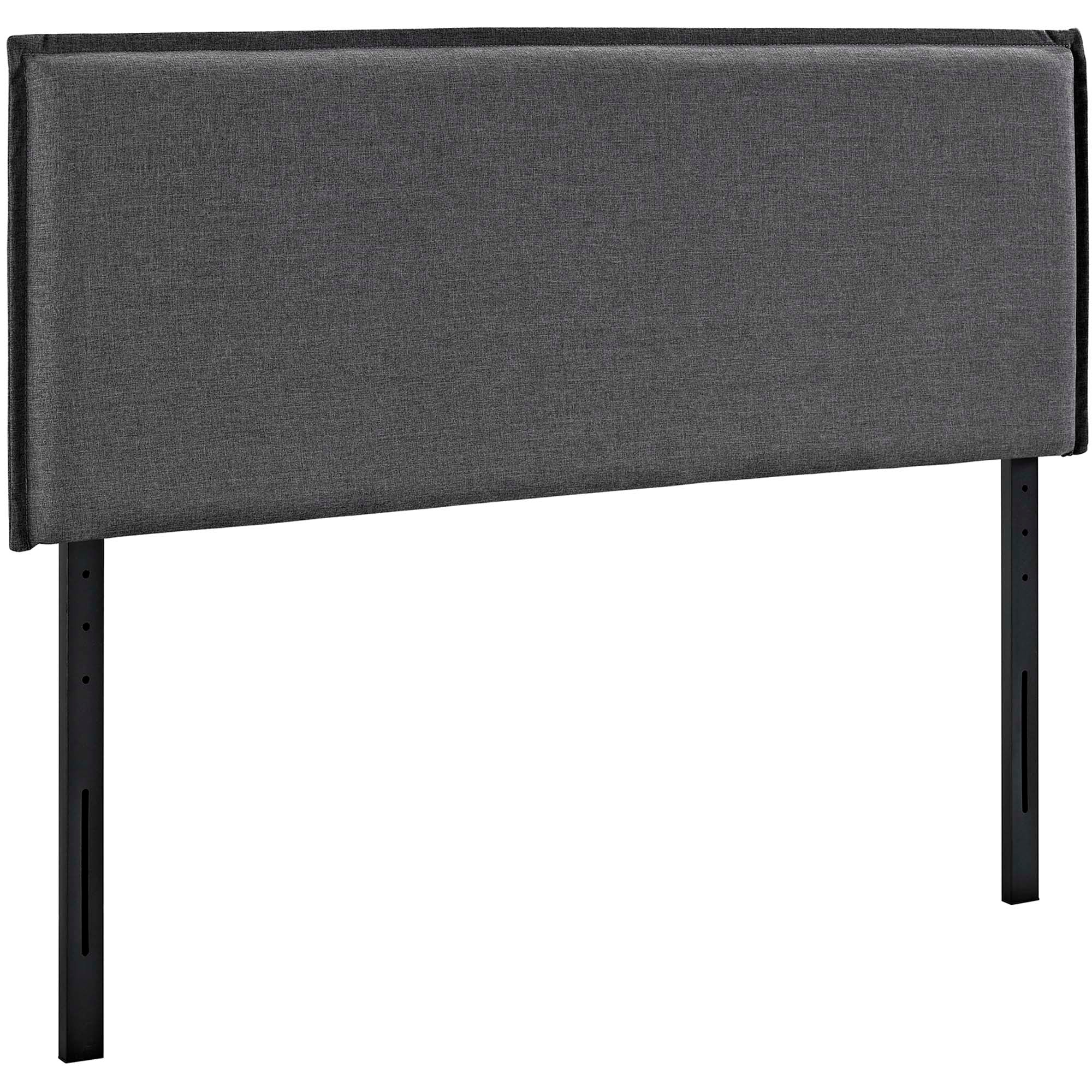 Camille Upholstered Fabric Queen Headboard, Gray