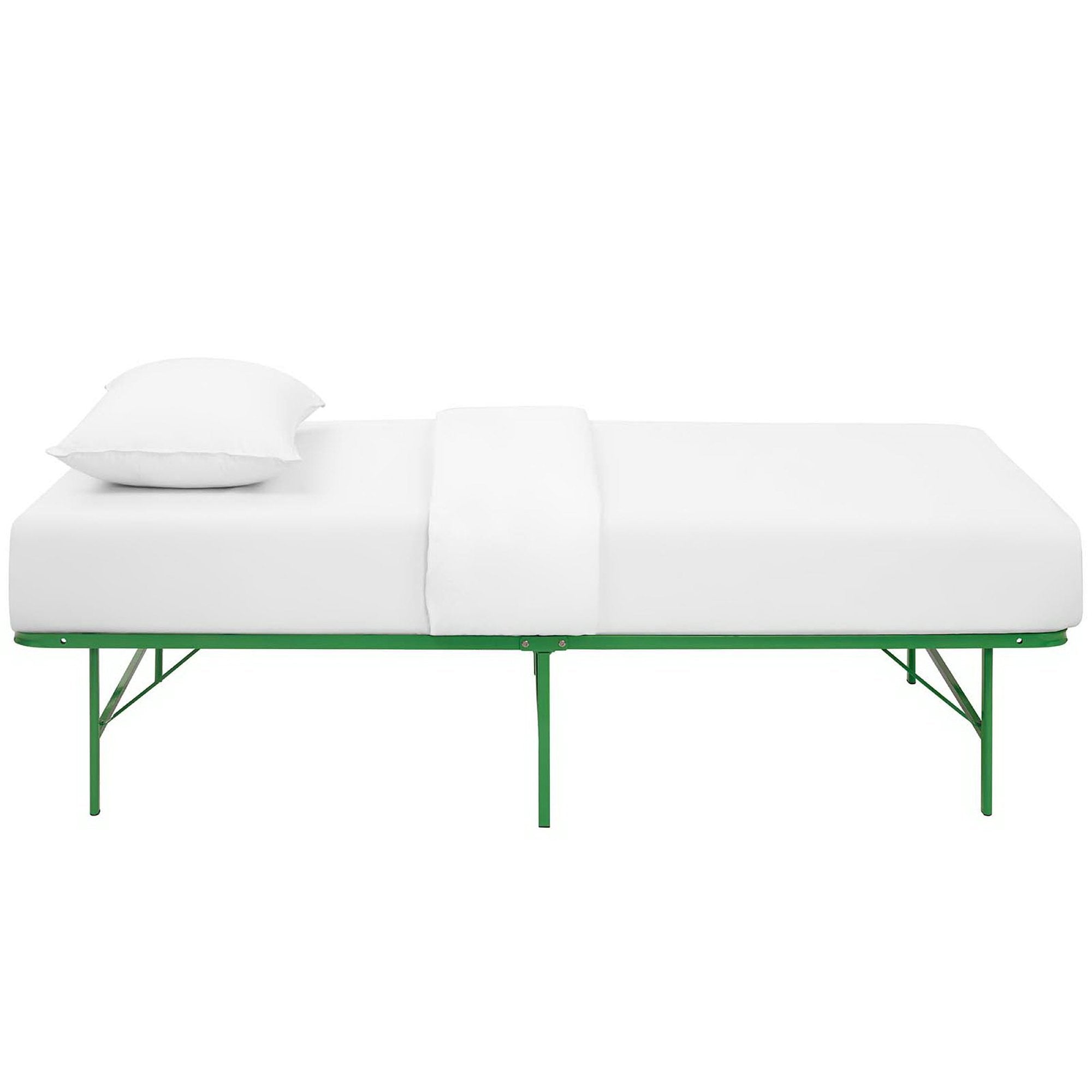 Horizon Stainless Steel Twin Bed Frame, Green