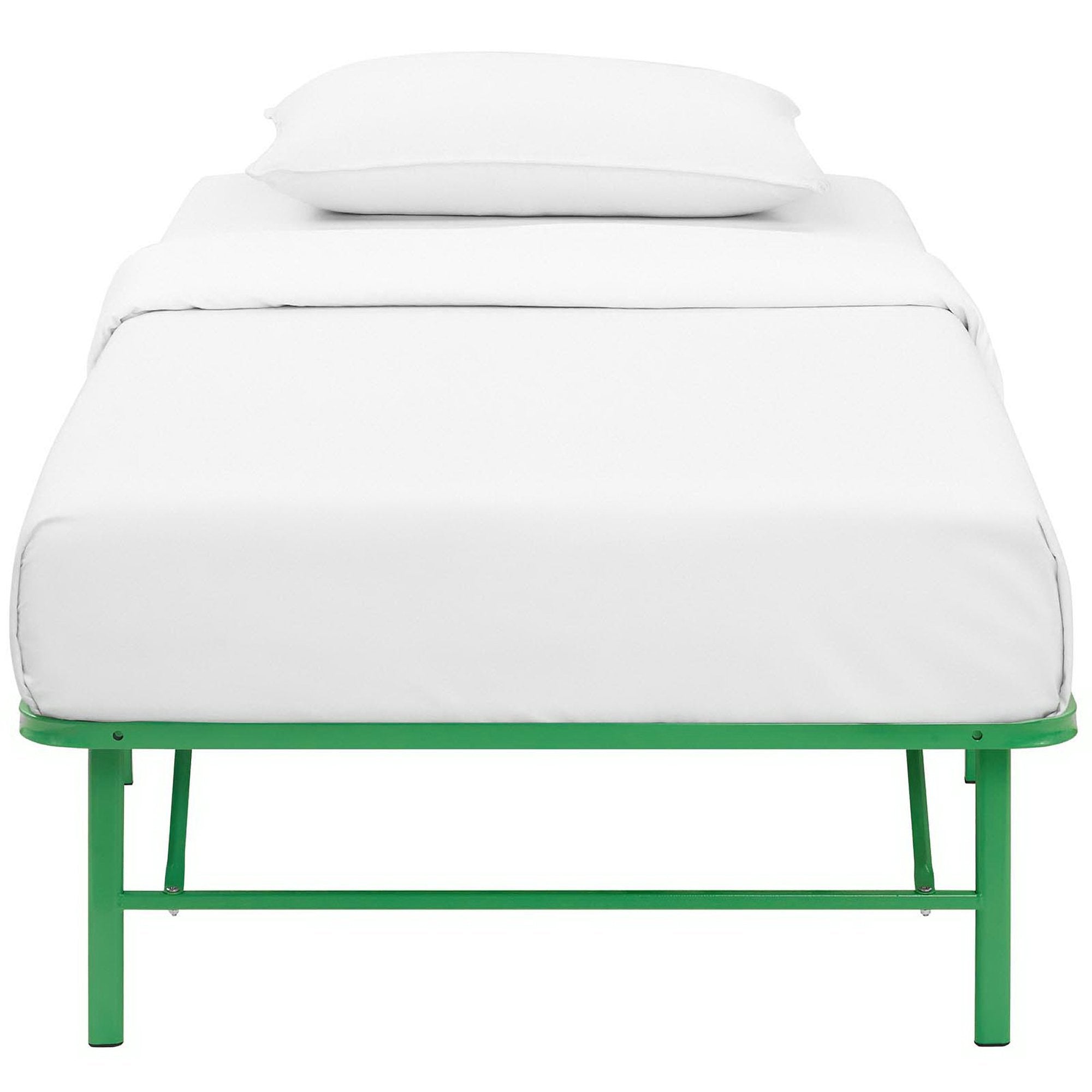 Horizon Stainless Steel Twin Bed Frame, Green