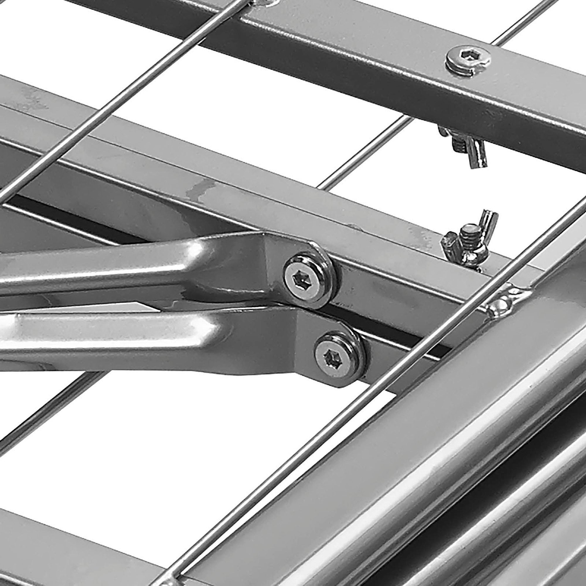 Horizon Stainless Steel Twin Bed Frame, Silver