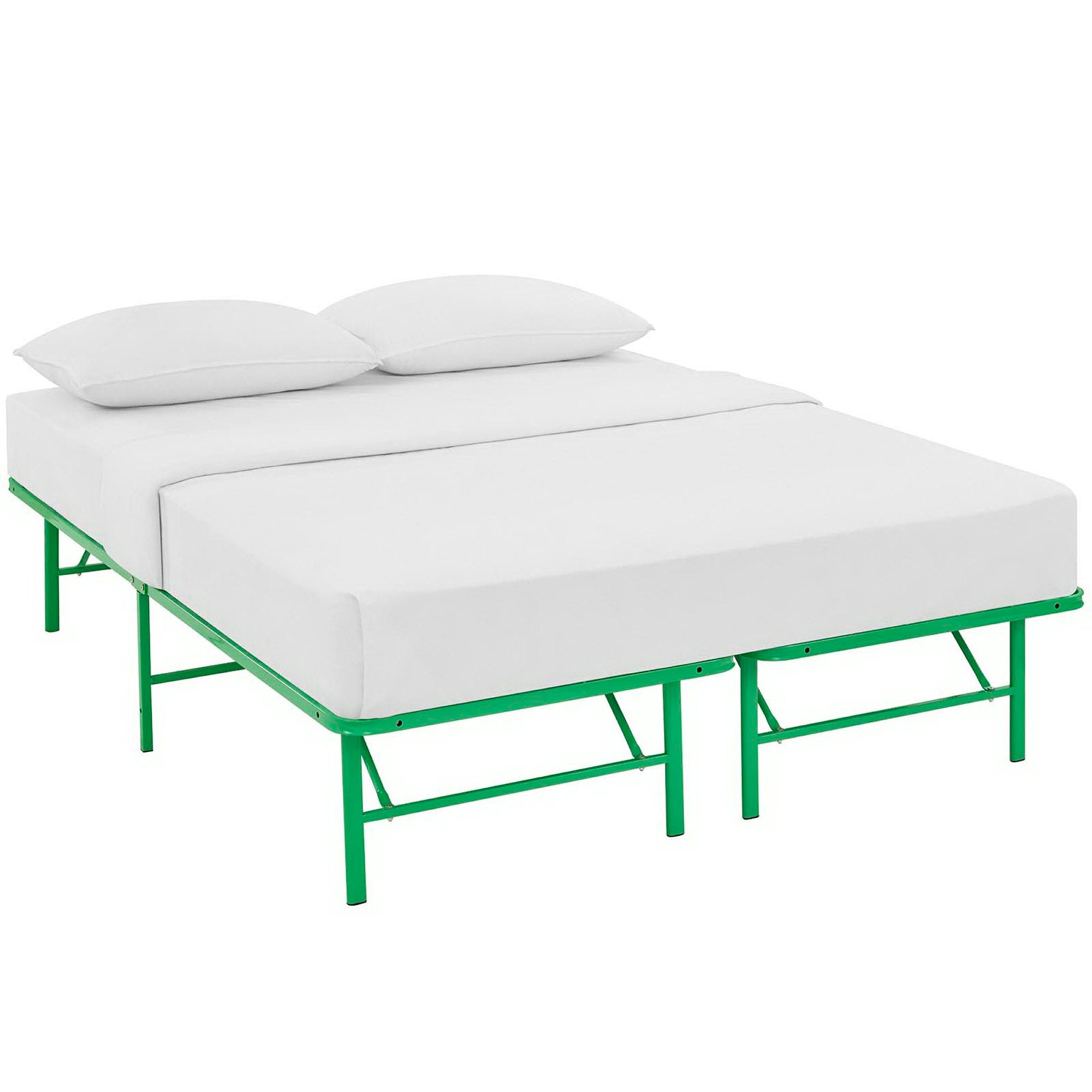 Horizon Stainless Steel Queen Bed Frame, Green