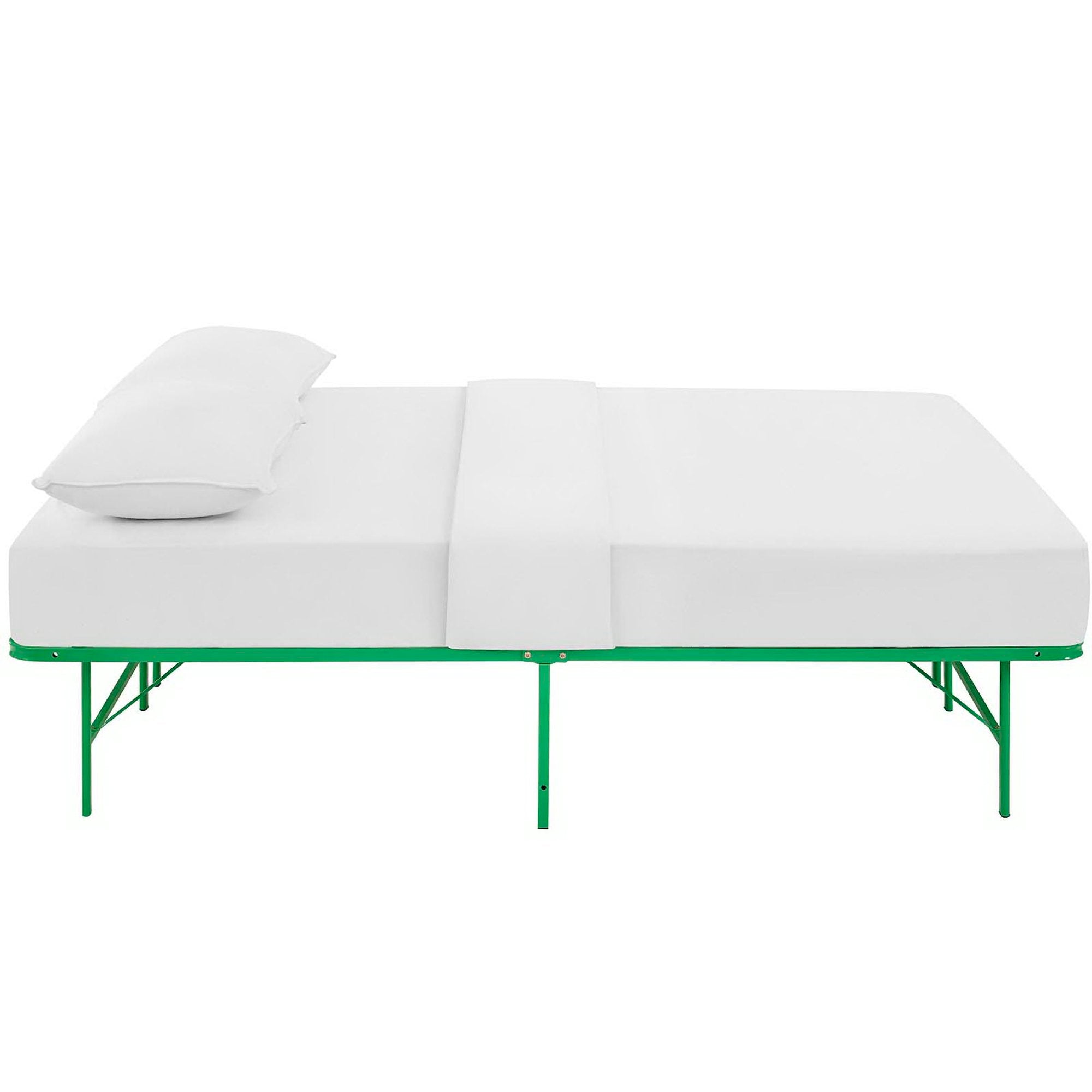 Horizon Stainless Steel Queen Bed Frame, Green