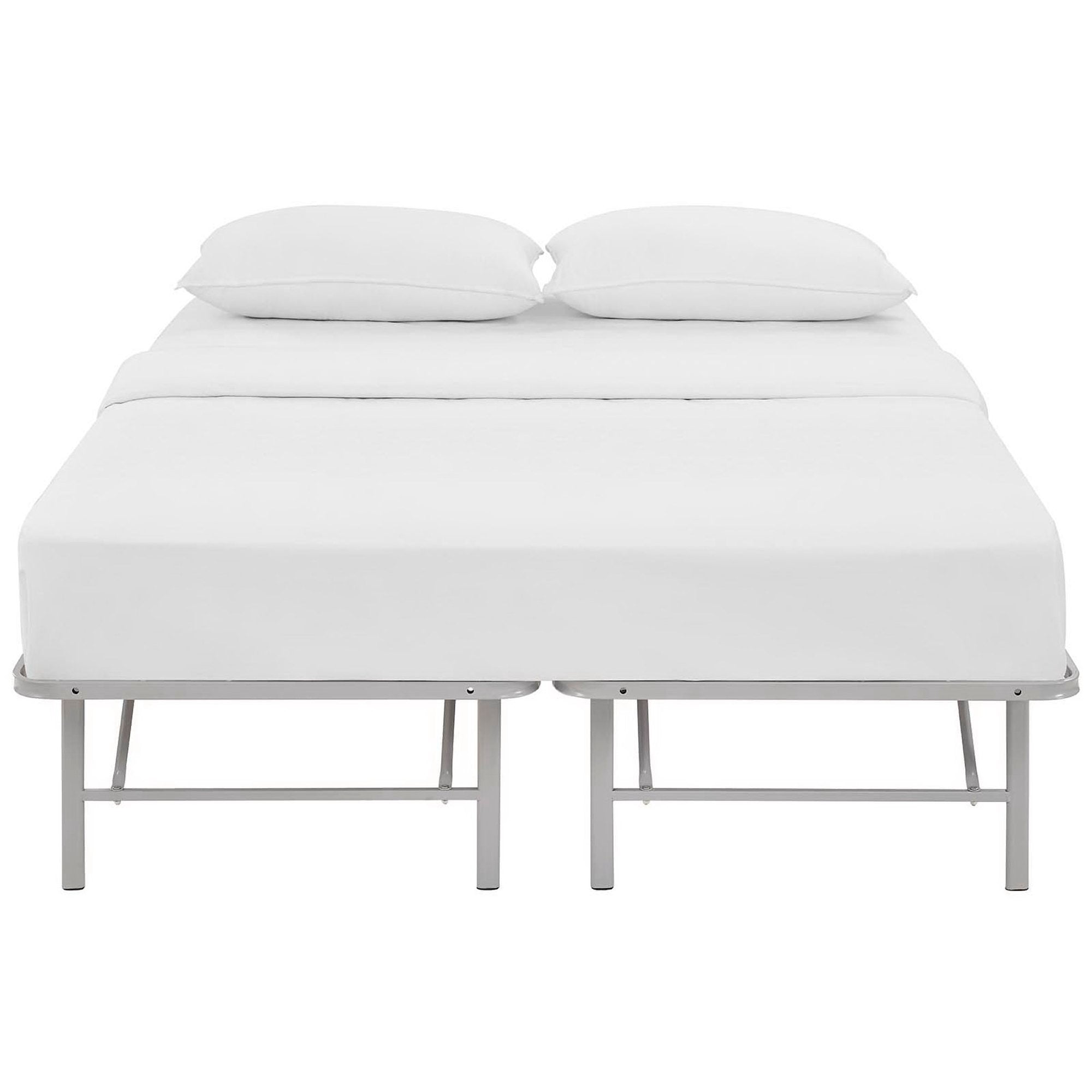 Horizon Stainless Steel Queen Bed Frame, Gray