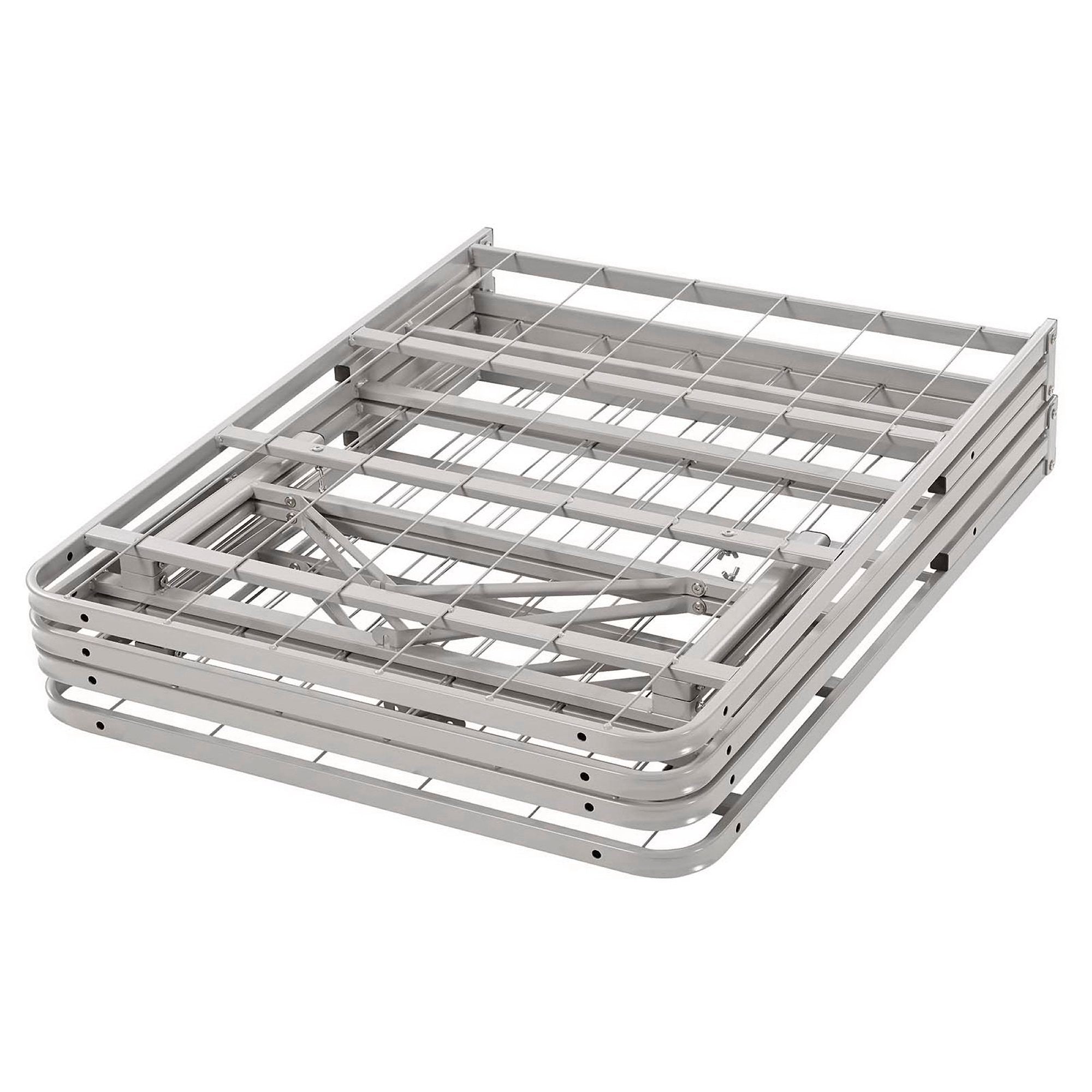 Horizon Stainless Steel Queen Bed Frame, Gray