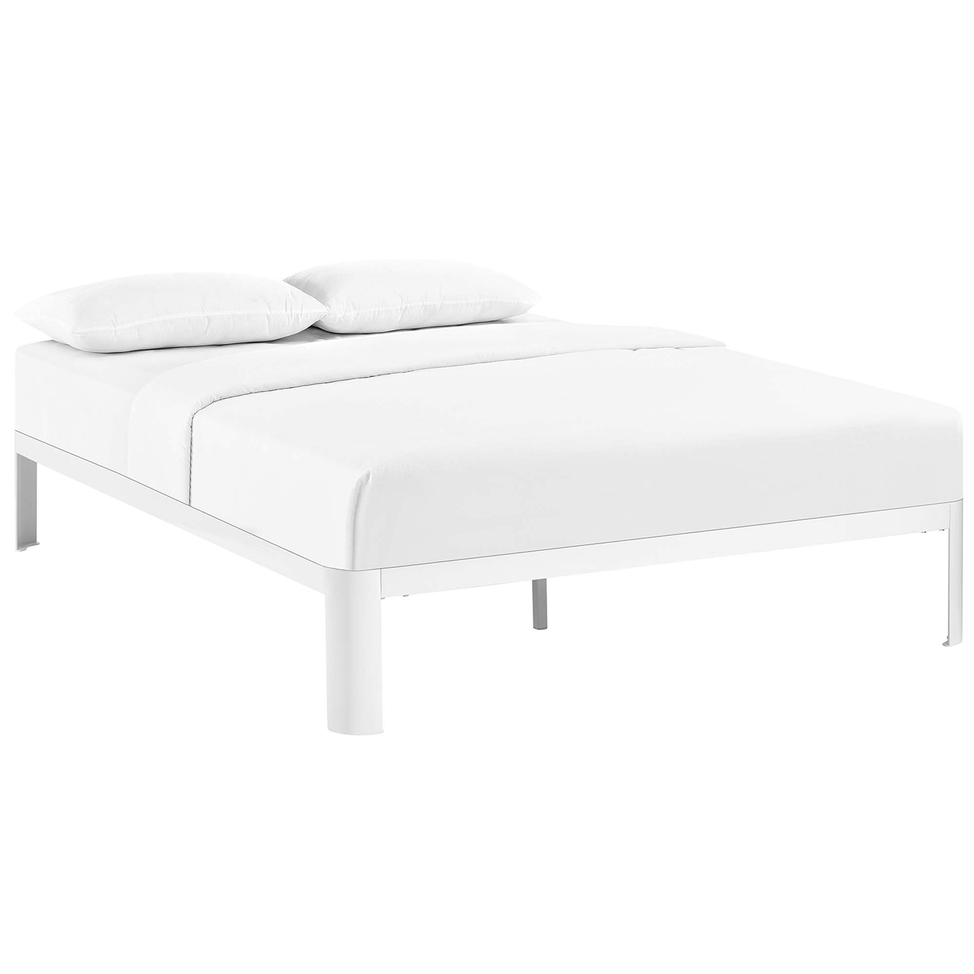 Transmit Full Size Platform Bed Frame  Steel Frame with Reinforced Center Beam