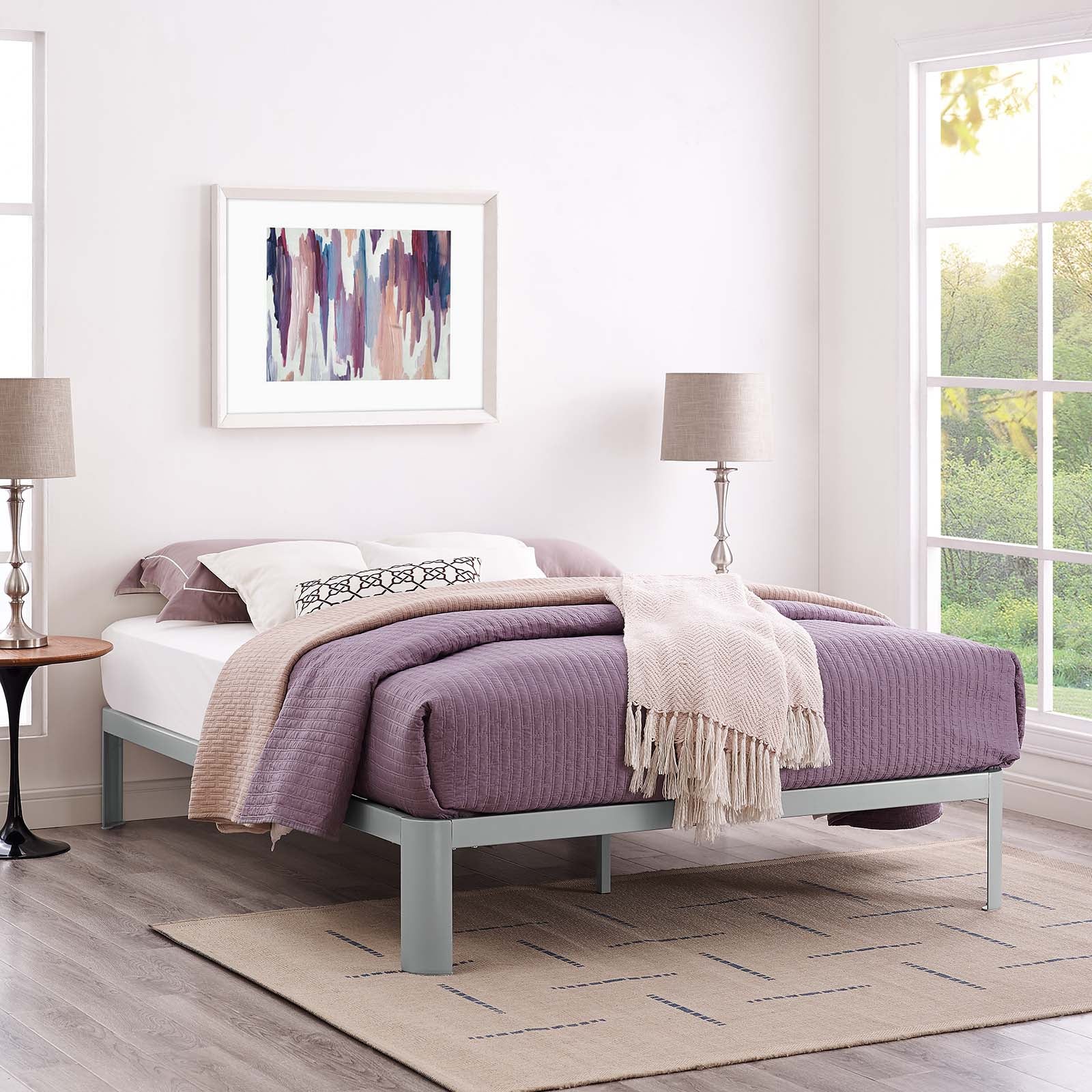 Corinne Grey King Bed Frame