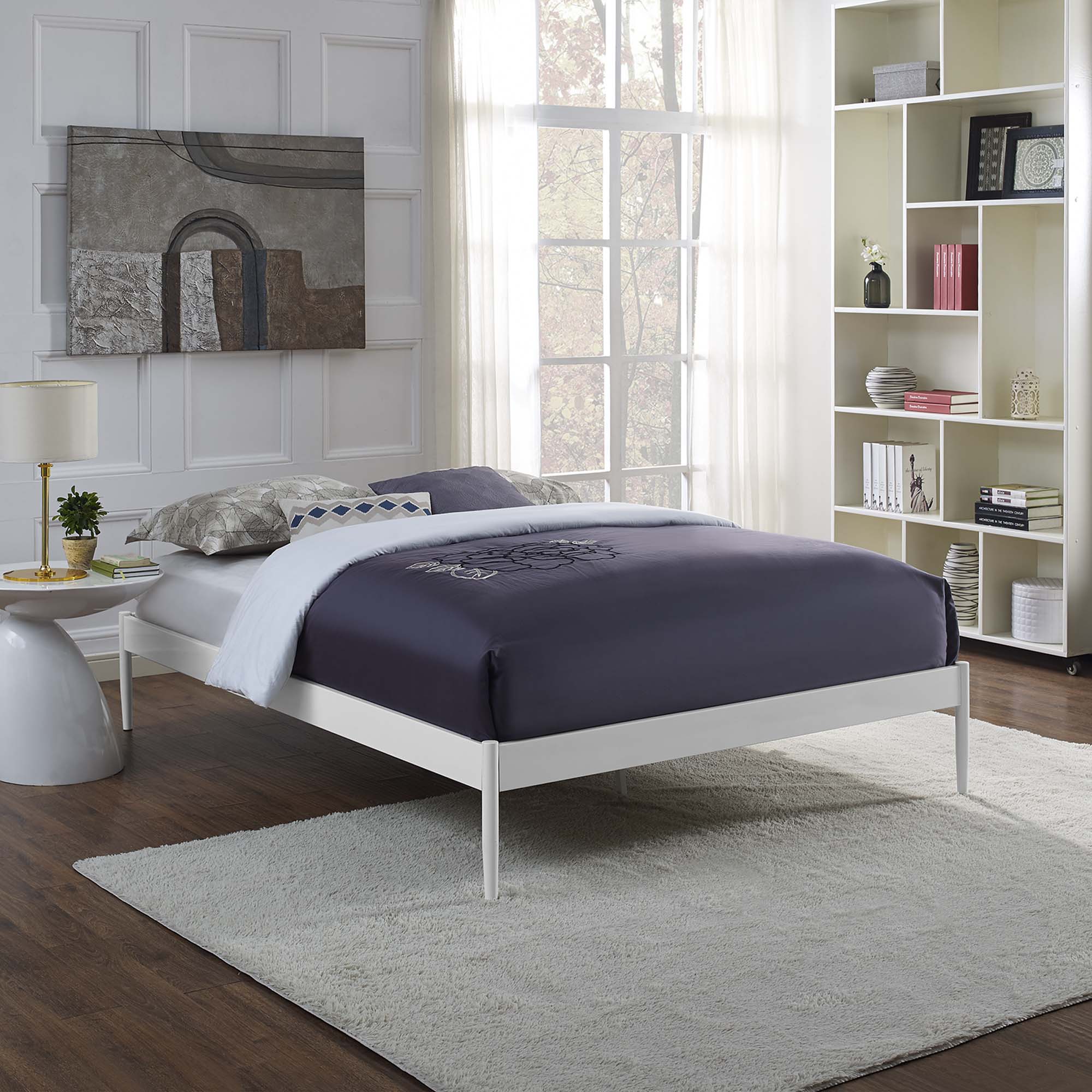 Elsie White Queen Bed Frame