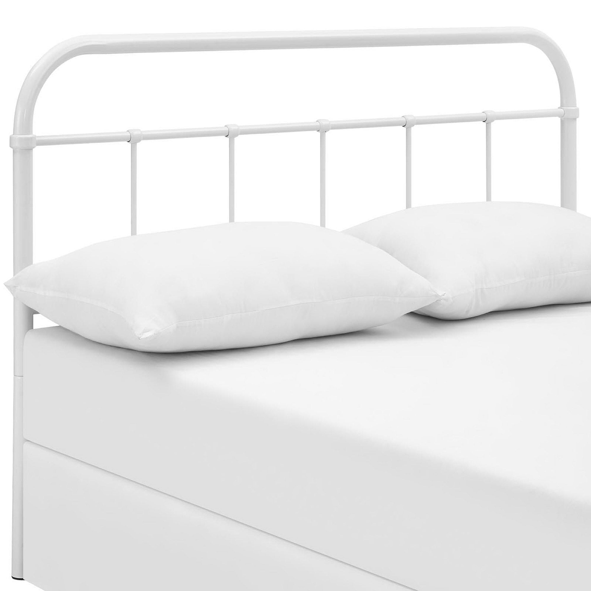 Serena Full Steel Headboard, White
