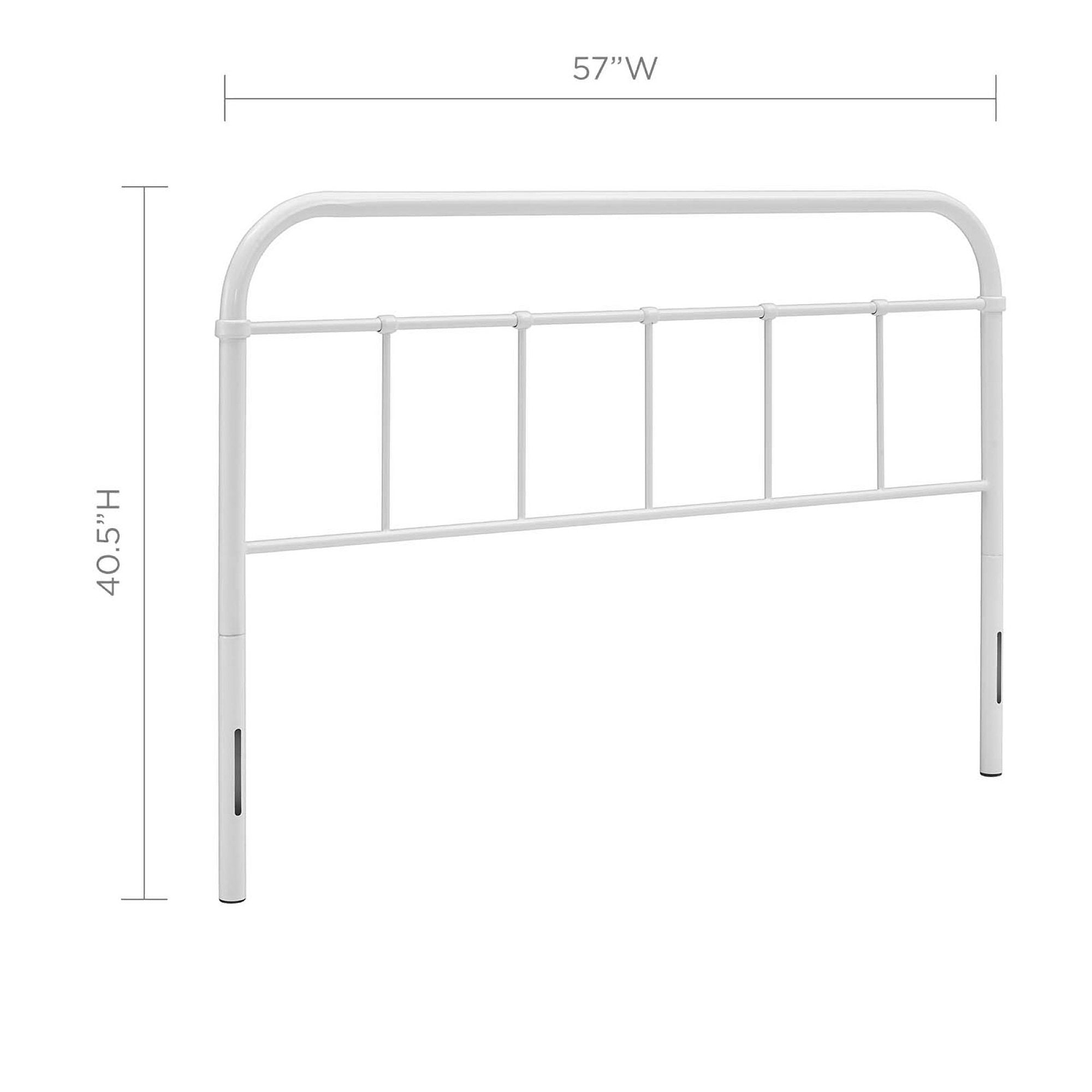 Serena Full Steel Headboard, White