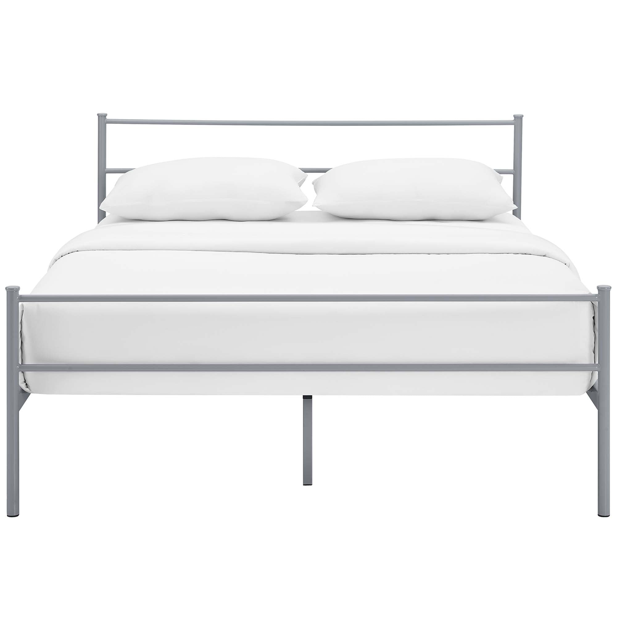 Alina Platform Queen Bed Frame, Gray