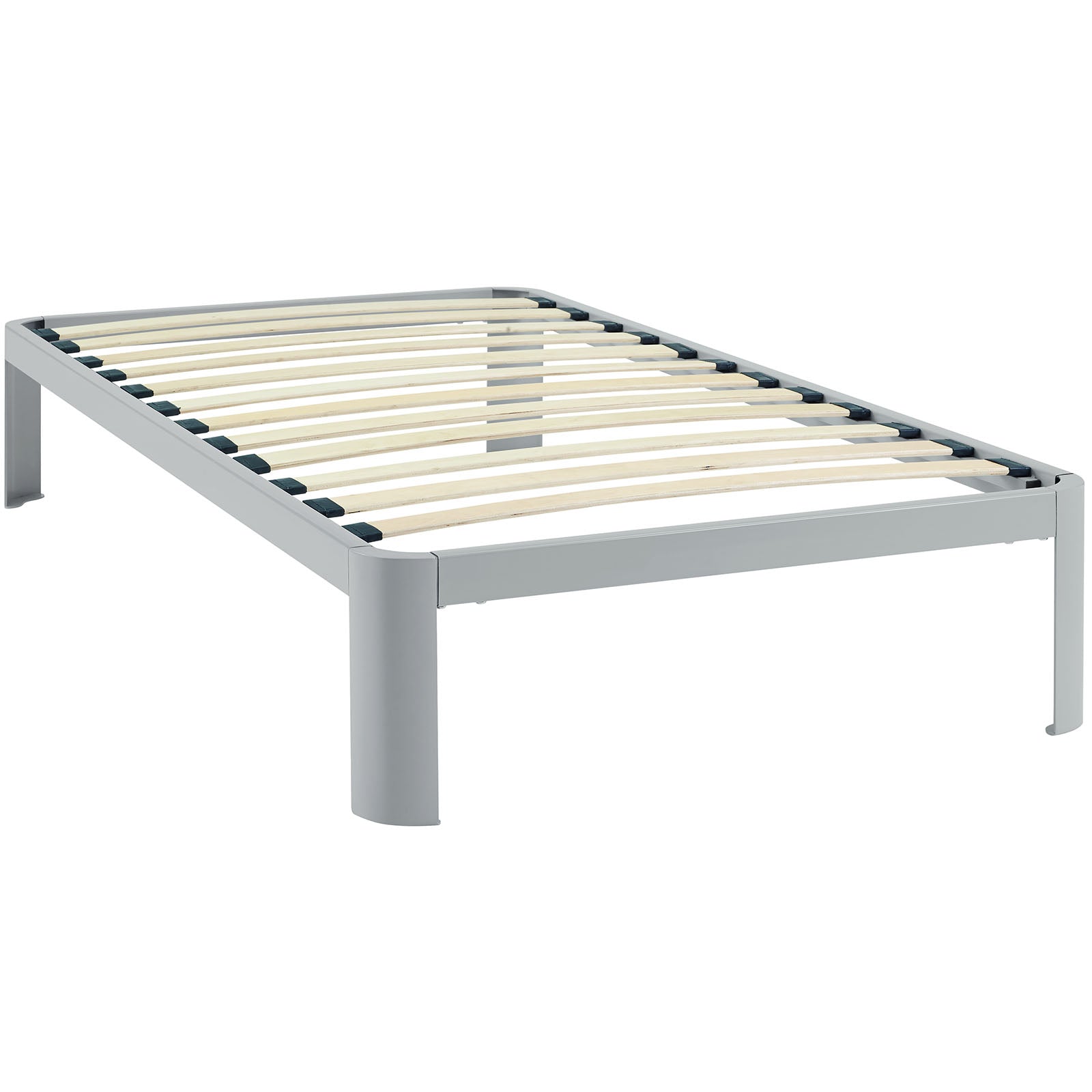 Pasquale White Twin Bed Frame – Capacity Platform Bed with Storage Space