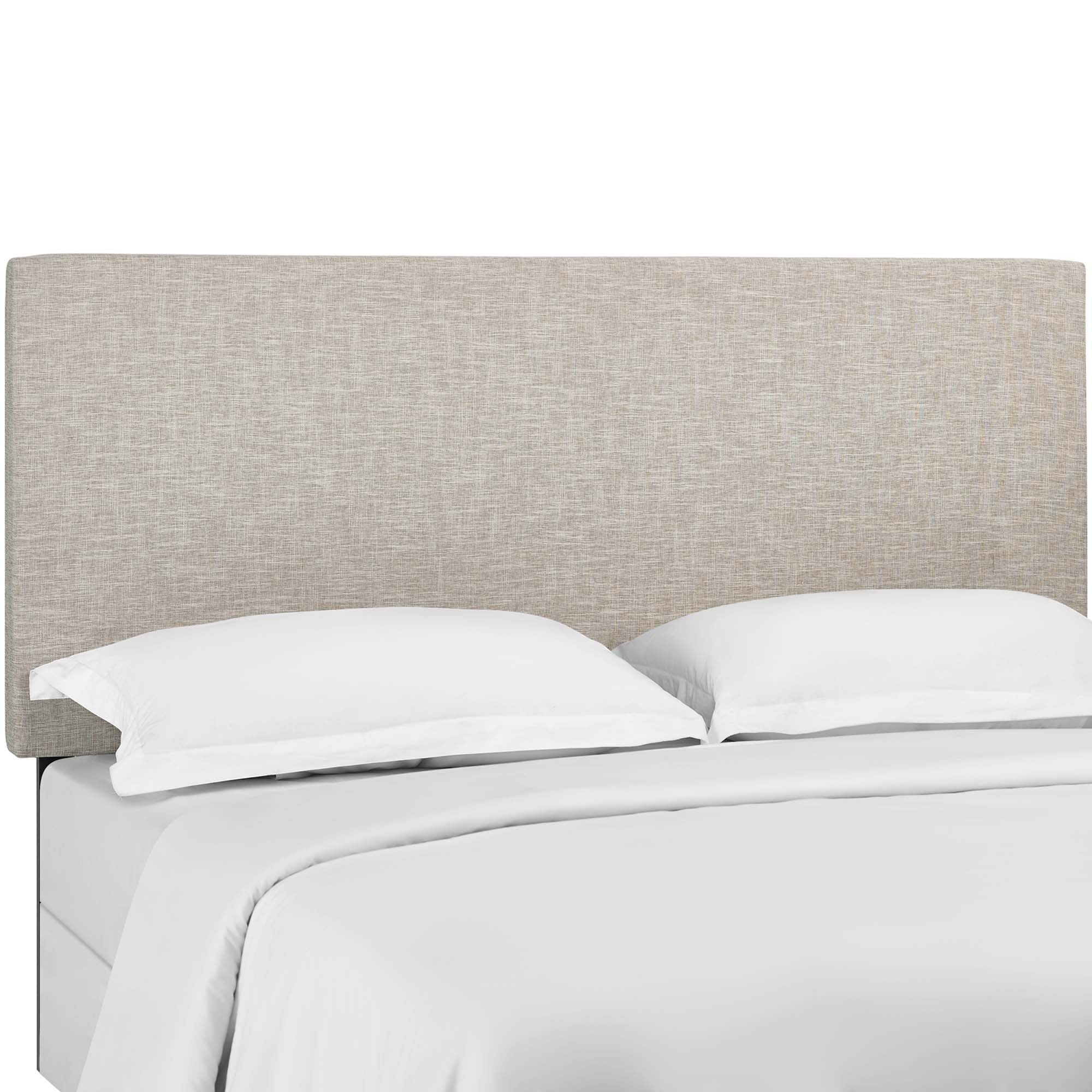Taylor Upholstered Linen Fabric Full / Queen Headboard, Beige