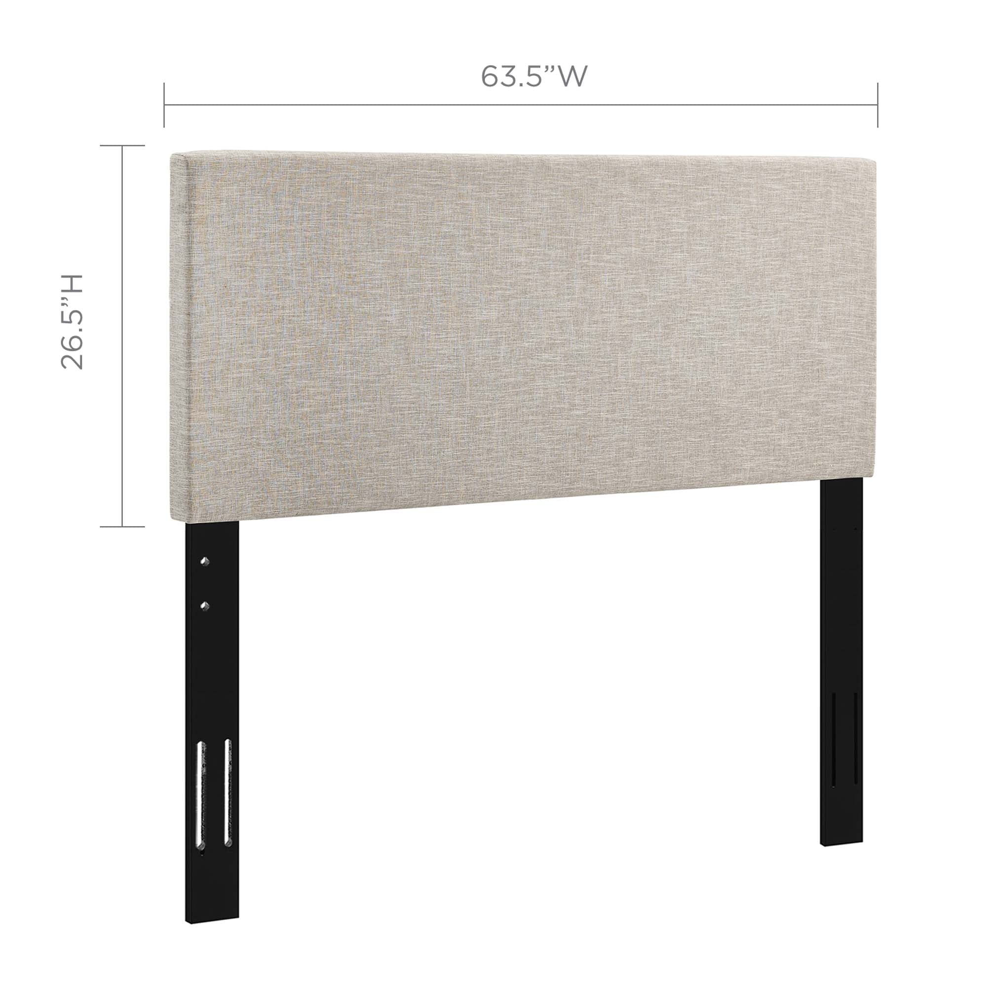 Taylor Upholstered Linen Fabric Full / Queen Headboard, Beige