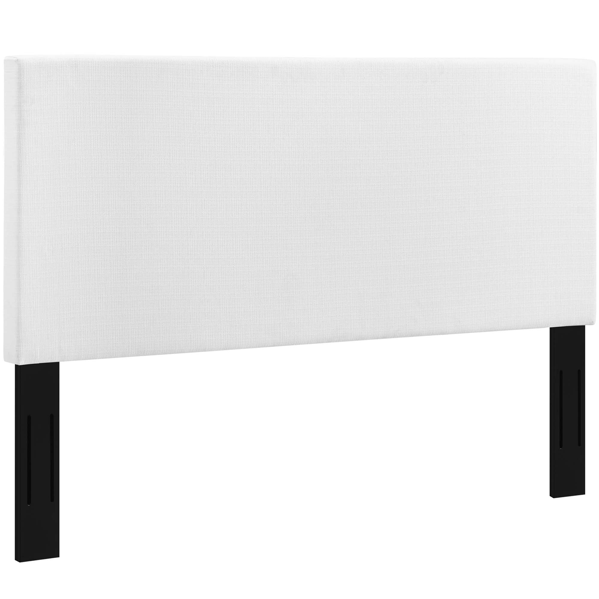 Taylor Upholstered Linen Fabric Full / Queen Headboard, White