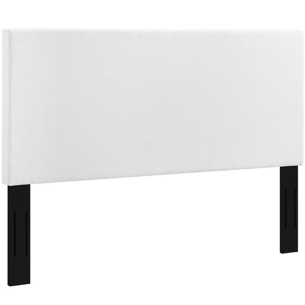 Taylor Upholstered Linen Fabric Full / Queen Headboard, White