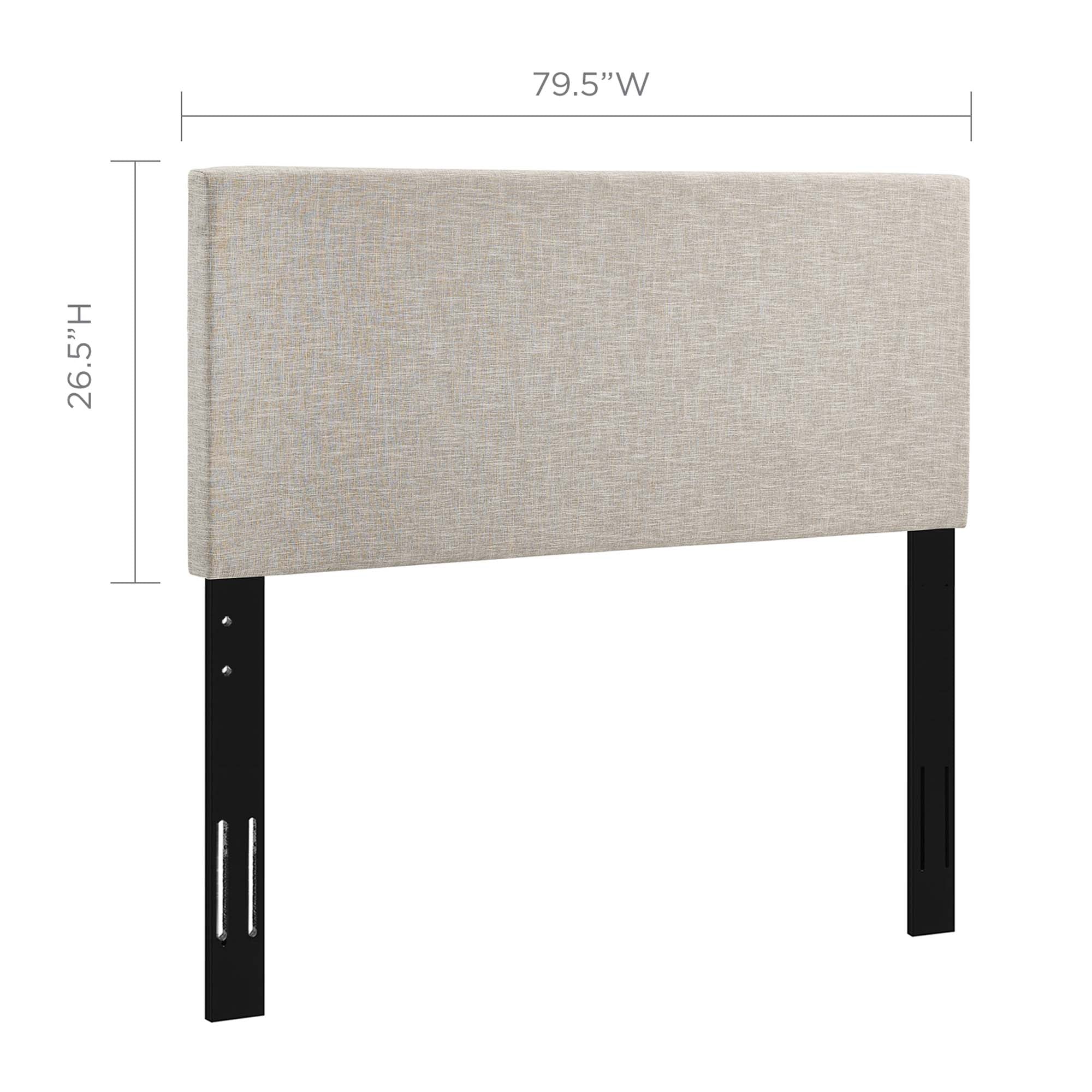 Taylor Upholstered Linen Fabric King and California King Headboard, Beige