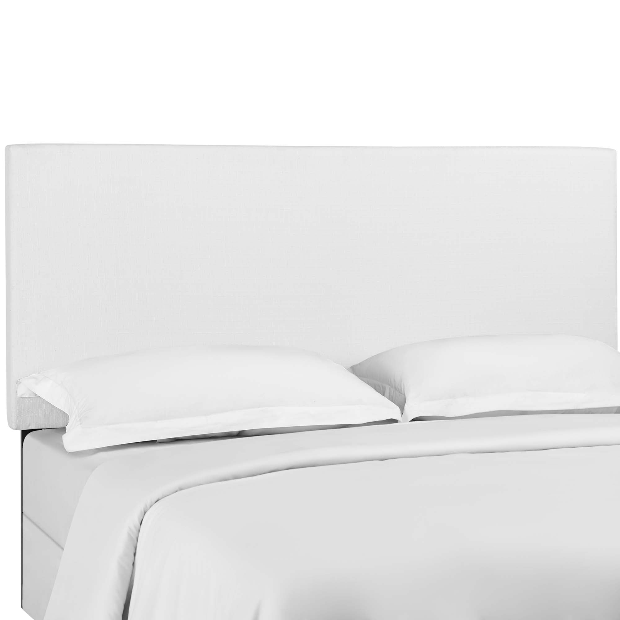 Taylor Upholstered Linen Fabric King and California King Headboard, White