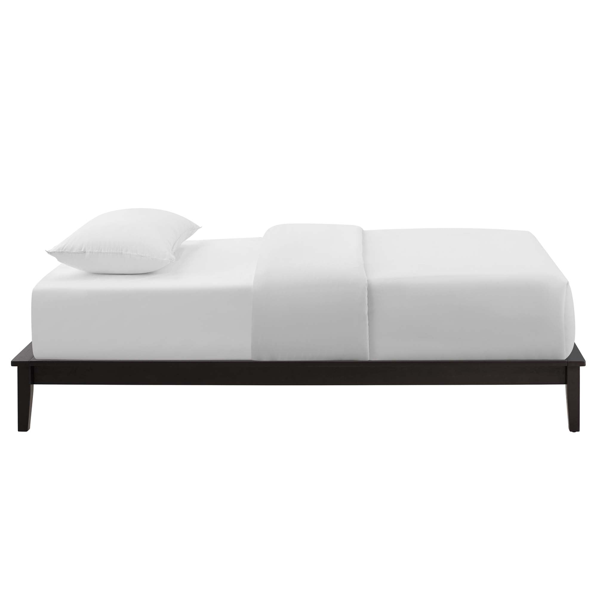 Lodge Wood Twin Platform Bed Frame, Cappuccino