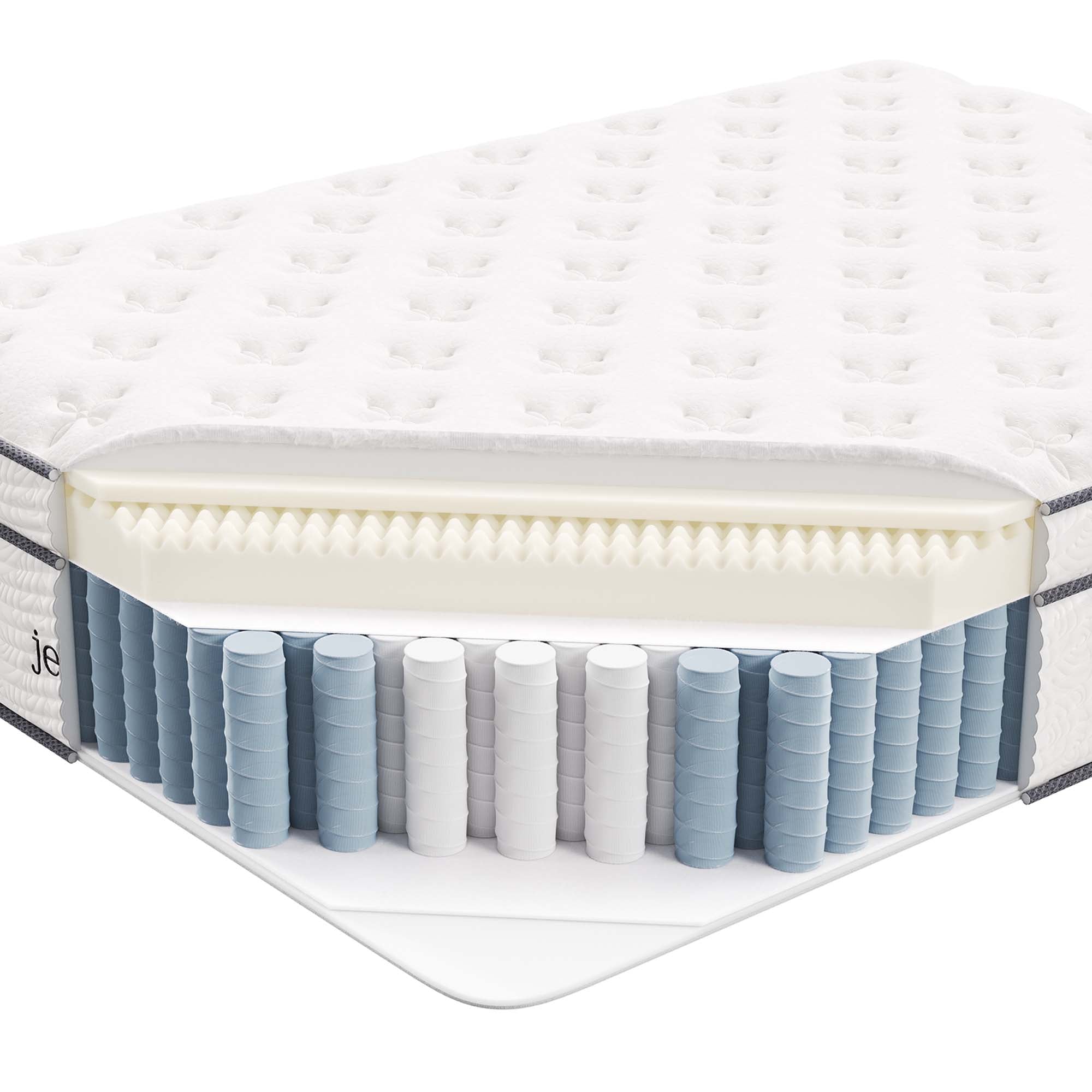 Jenna 14" Innerspring and Foam Full Mattress, White