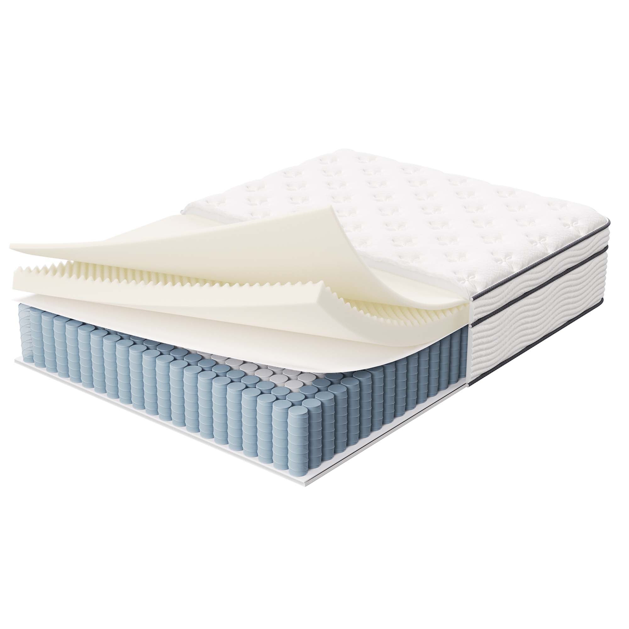 Jenna 14" Innerspring and Foam Full Mattress, White