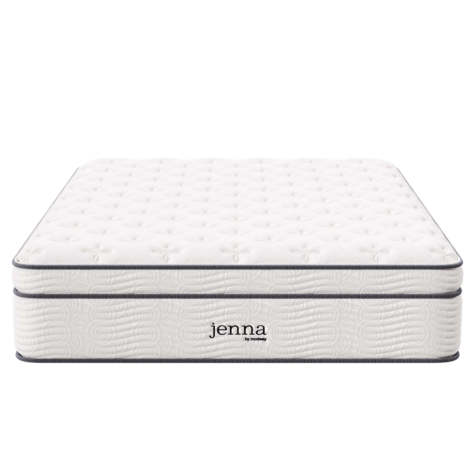 Jenna 14" Innerspring and Foam Queen Mattress, White