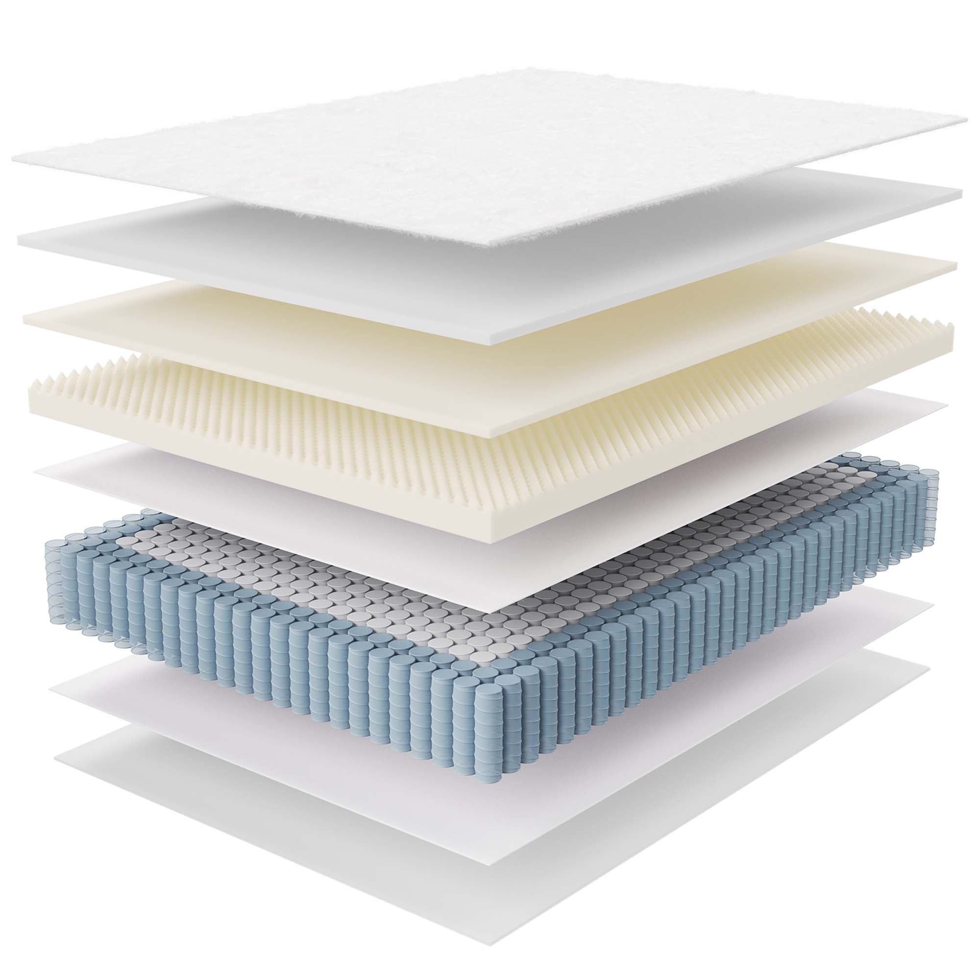 Jenna 14" Innerspring and Foam Queen Mattress, White