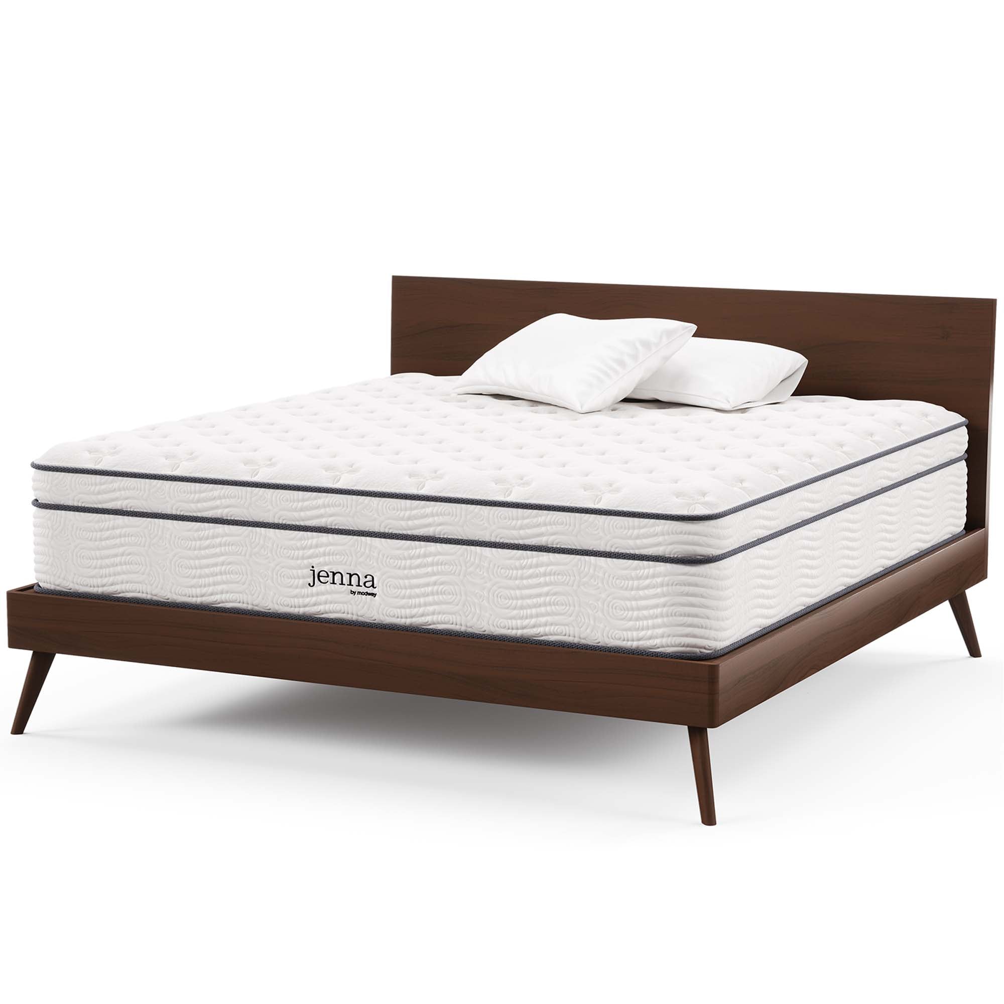 Jenna 14" Innerspring and Foam California King Mattress, White