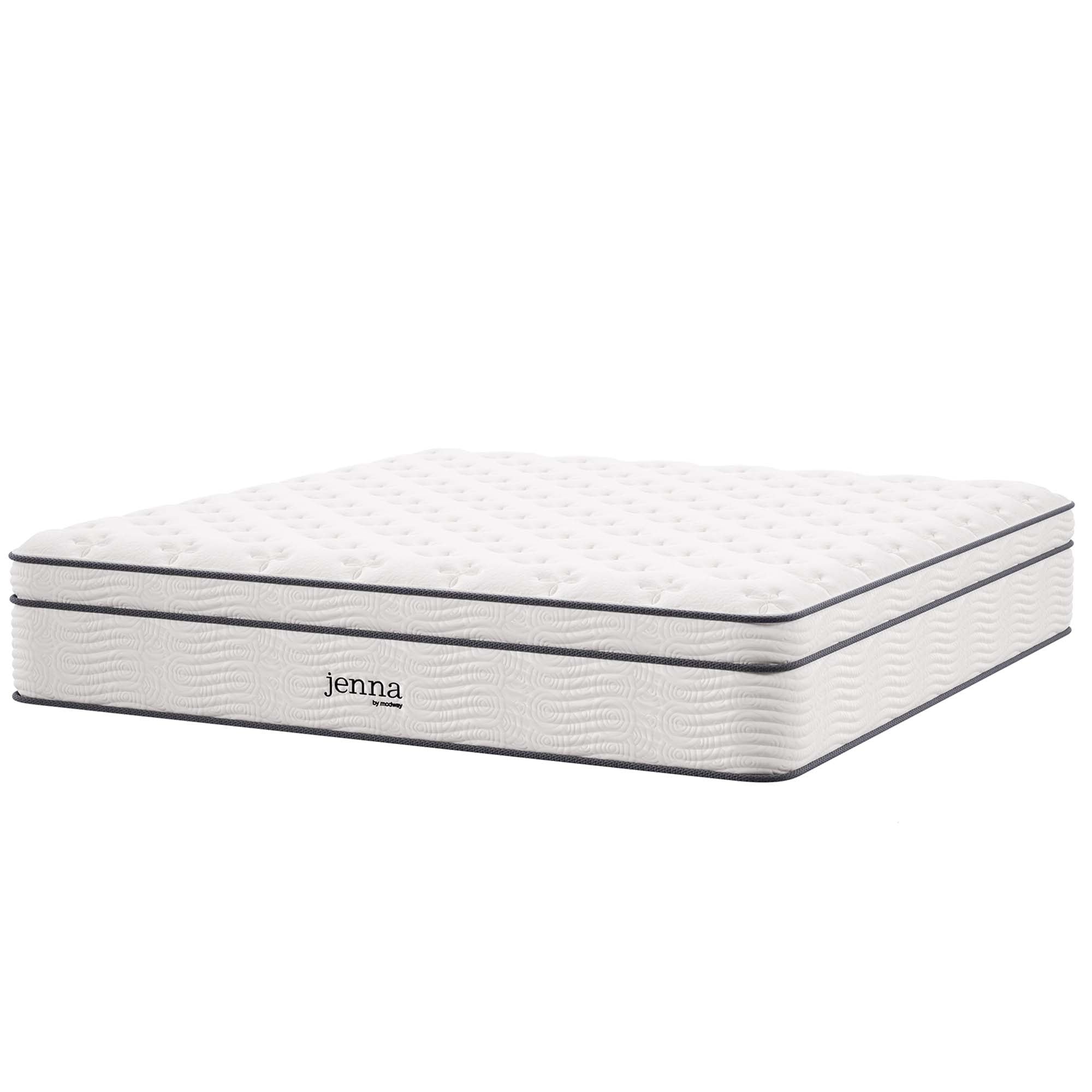 Jenna 14" Innerspring and Foam California King Mattress, White