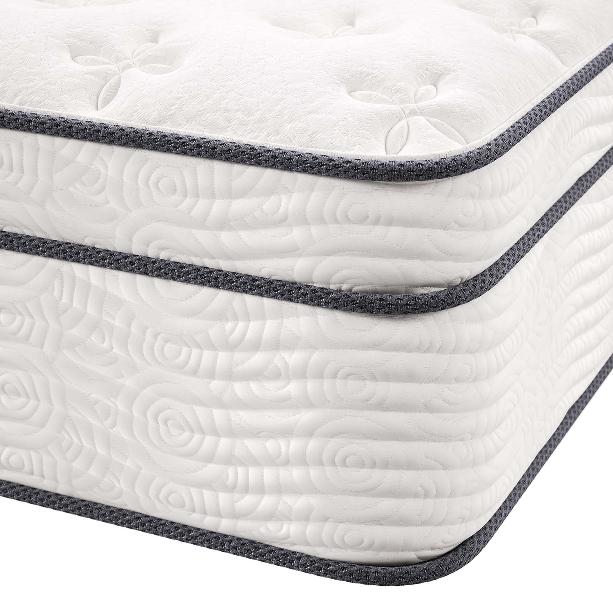 Jenna 14" Innerspring and Foam California King Mattress, White