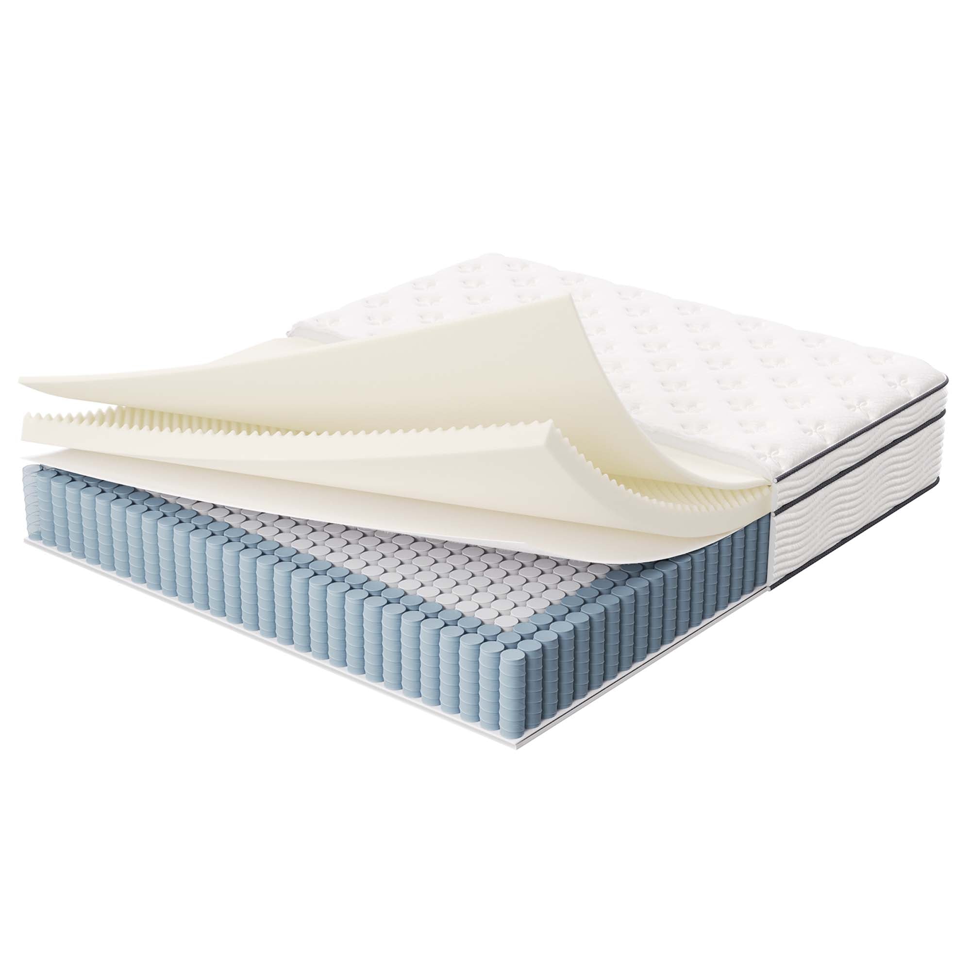 Jenna 14" Innerspring and Foam California King Mattress, White