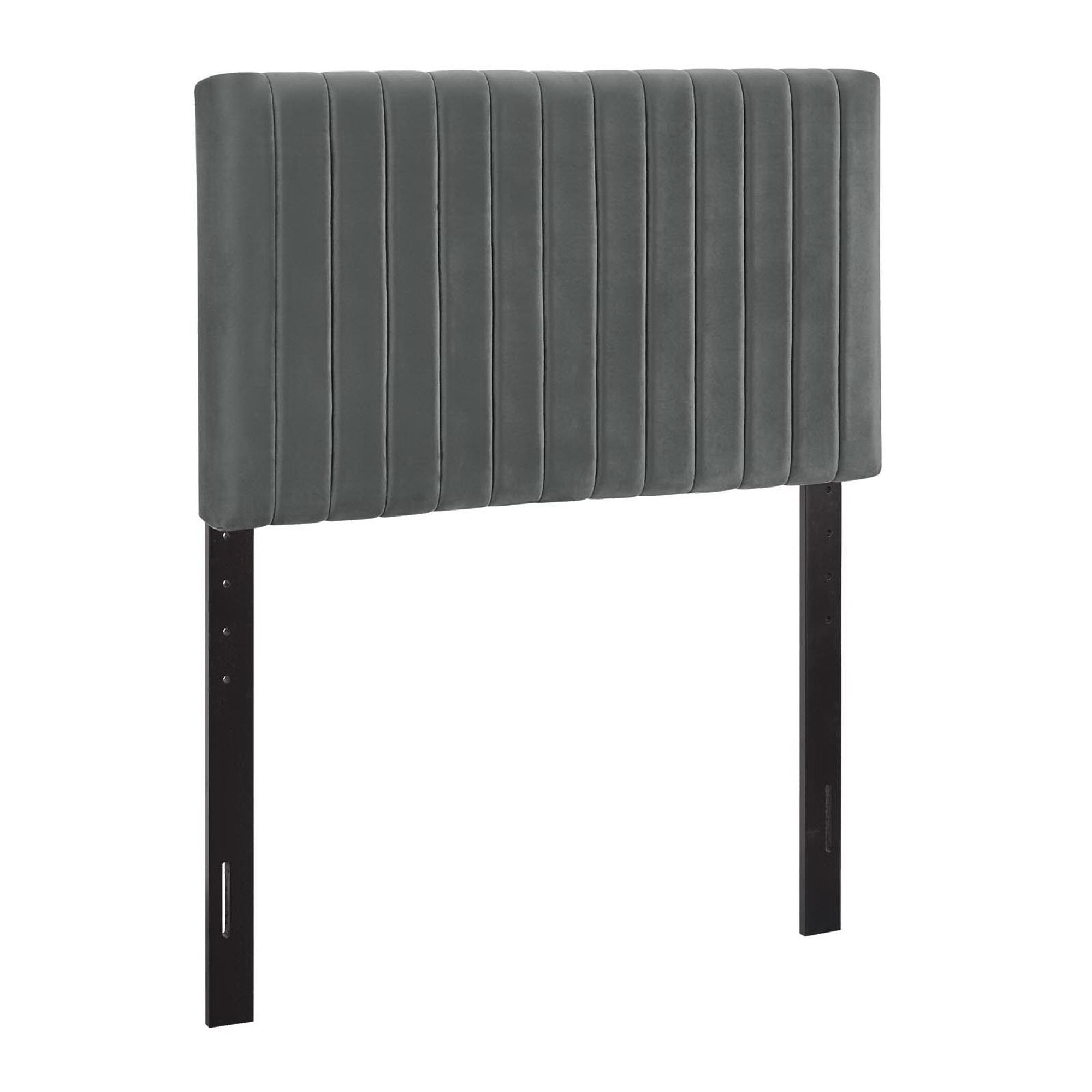 Keira Performance Velvet Twin Headboard, Gray