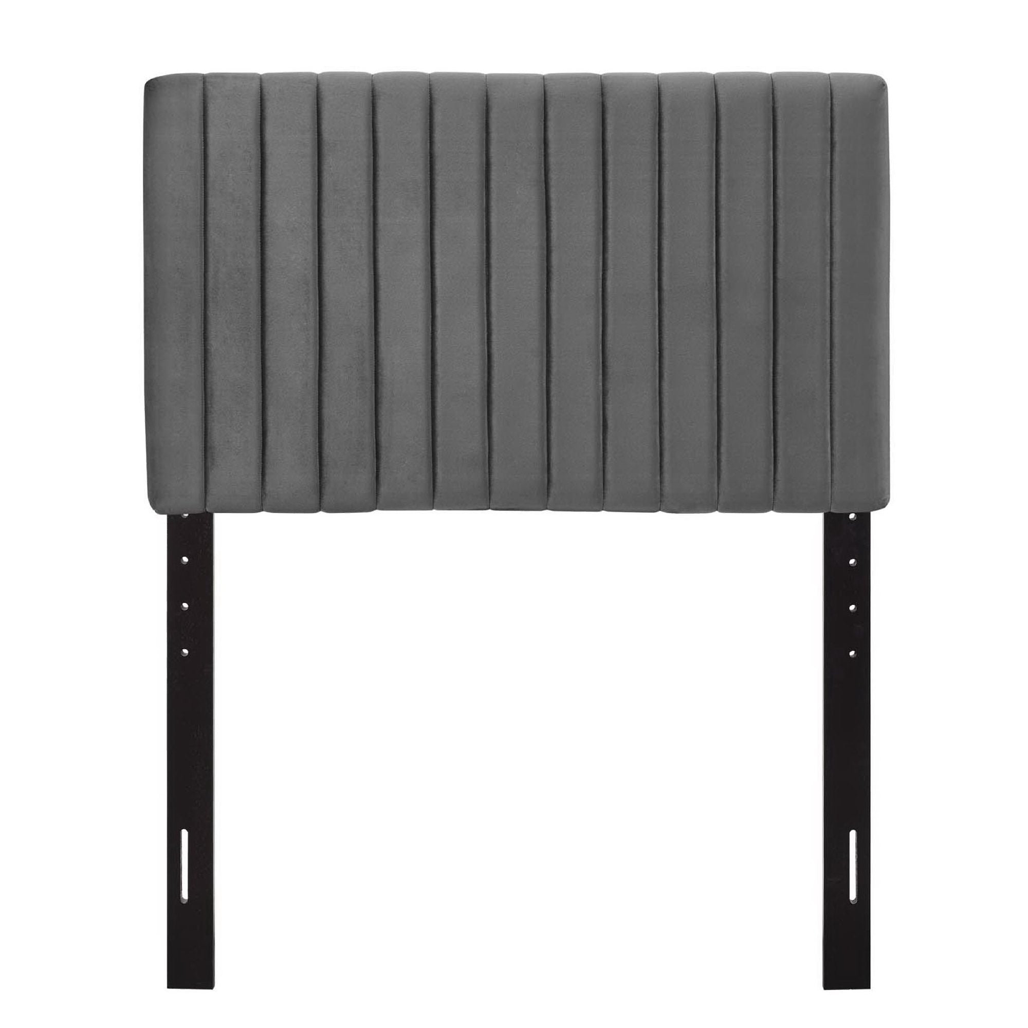 Keira Performance Velvet Twin Headboard, Gray