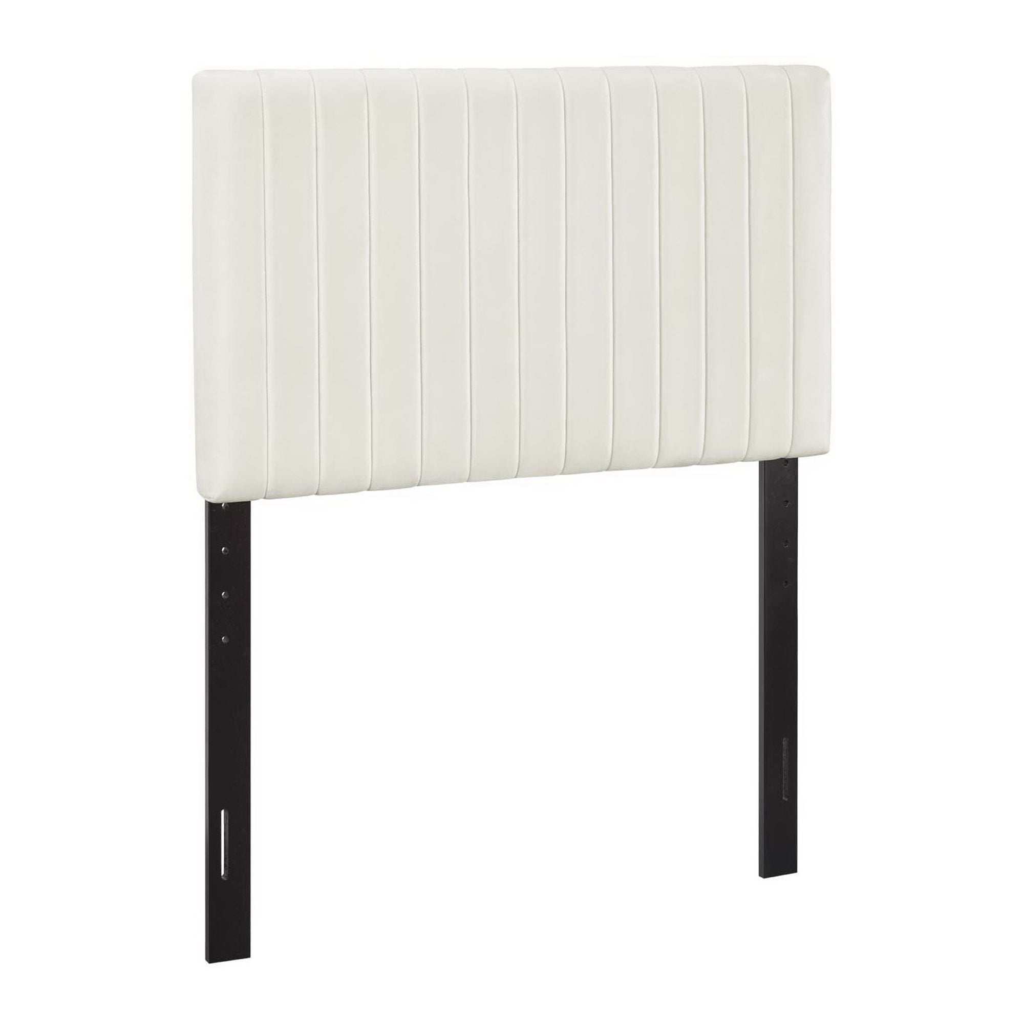 Keira Performance Velvet Twin Headboard, Ivory
