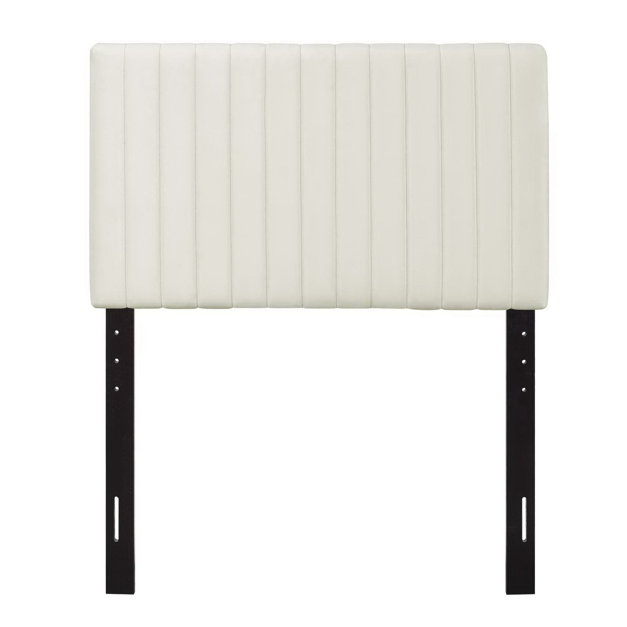 Keira Performance Velvet Twin Headboard, Ivory