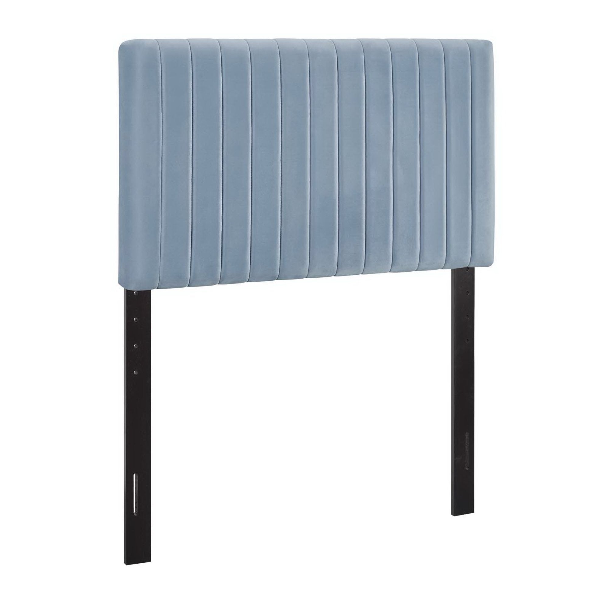 Keira Performance Velvet Twin Headboard, Light Blue