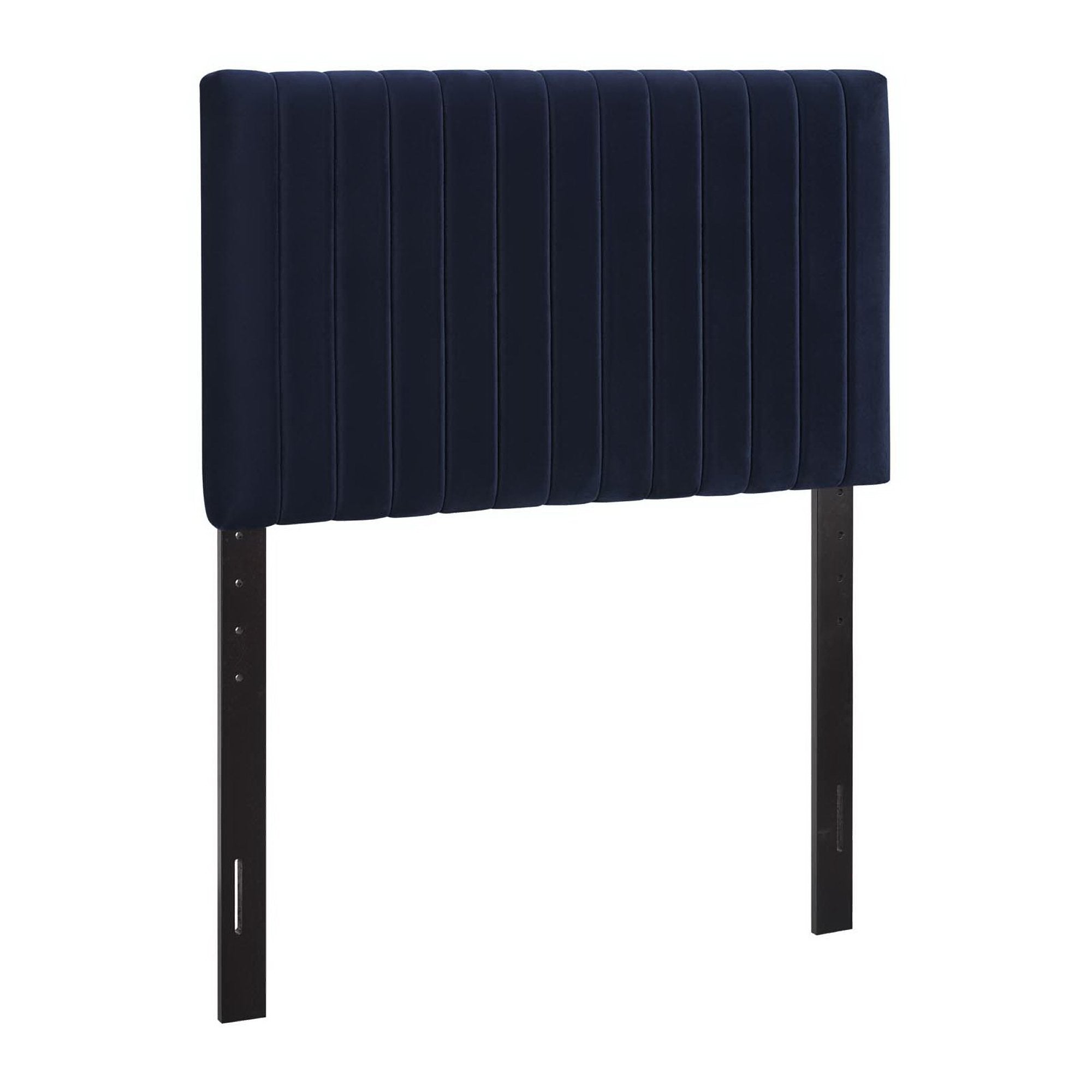 Keira Performance Velvet Twin Headboard, Midnight Blue