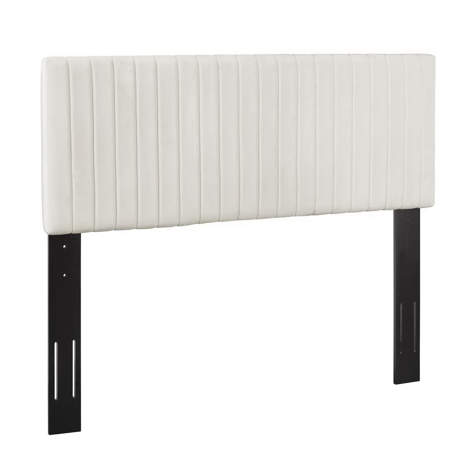 Keira Performance Velvet King/California King Headboard, Ivory