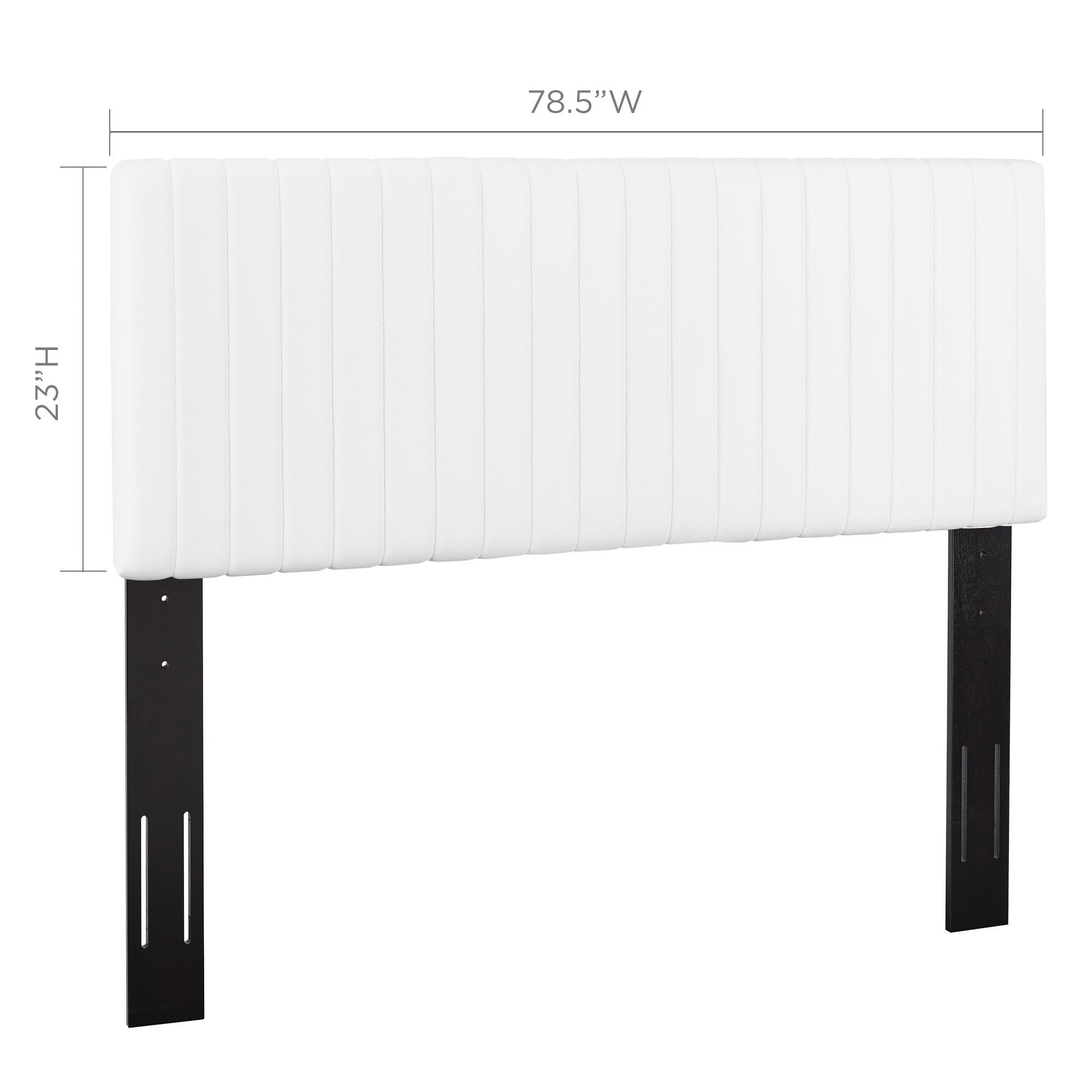 Keira Faux Leather King/California King Headboard, White