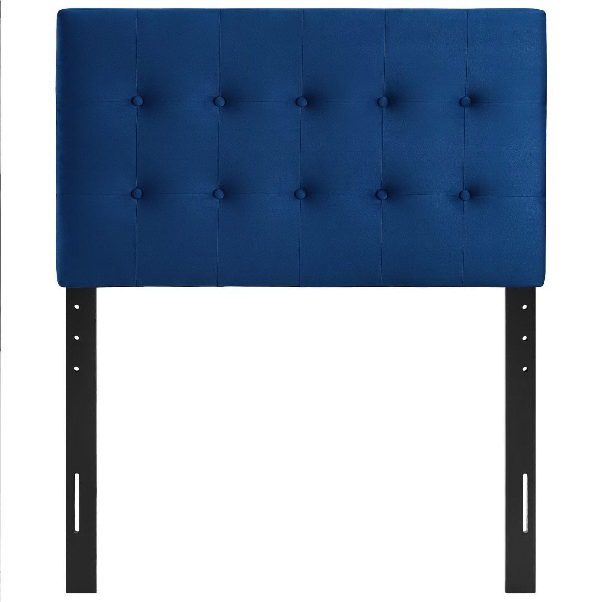 Emily Biscuit Tufted Performance Velvet Twin Headboard, Navy